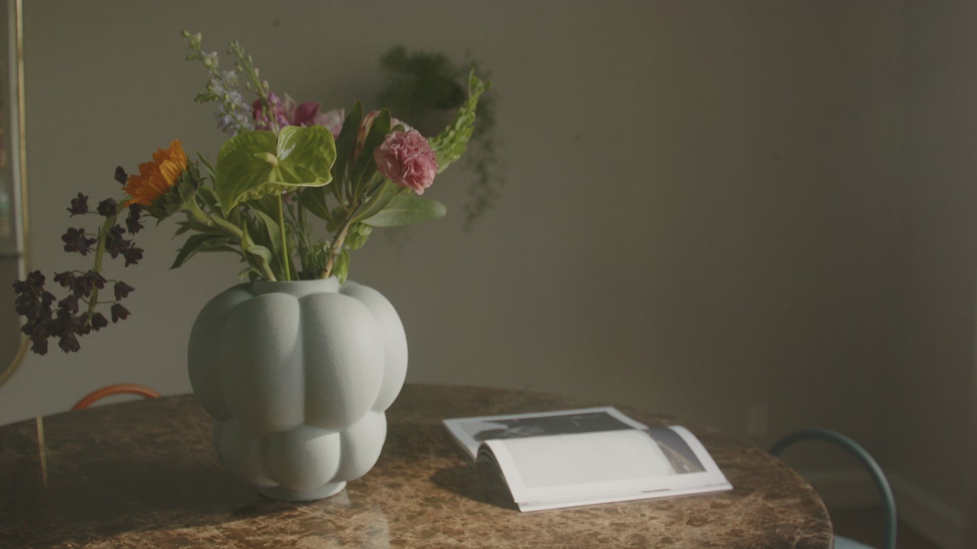 Vase UVA taubengrau