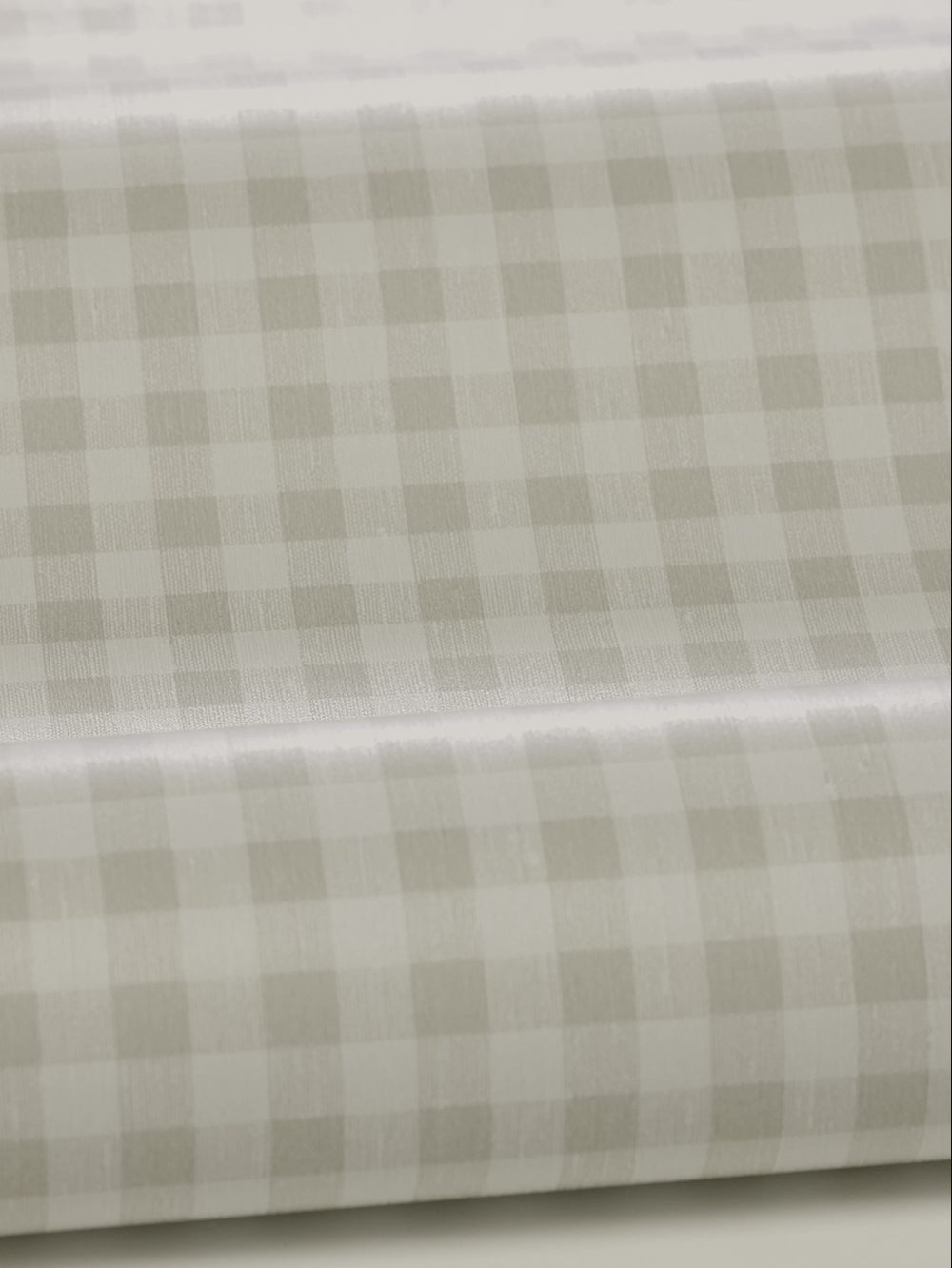 Structural wallpaper imitating linen in plaid PICNIC CHECK gray with beige