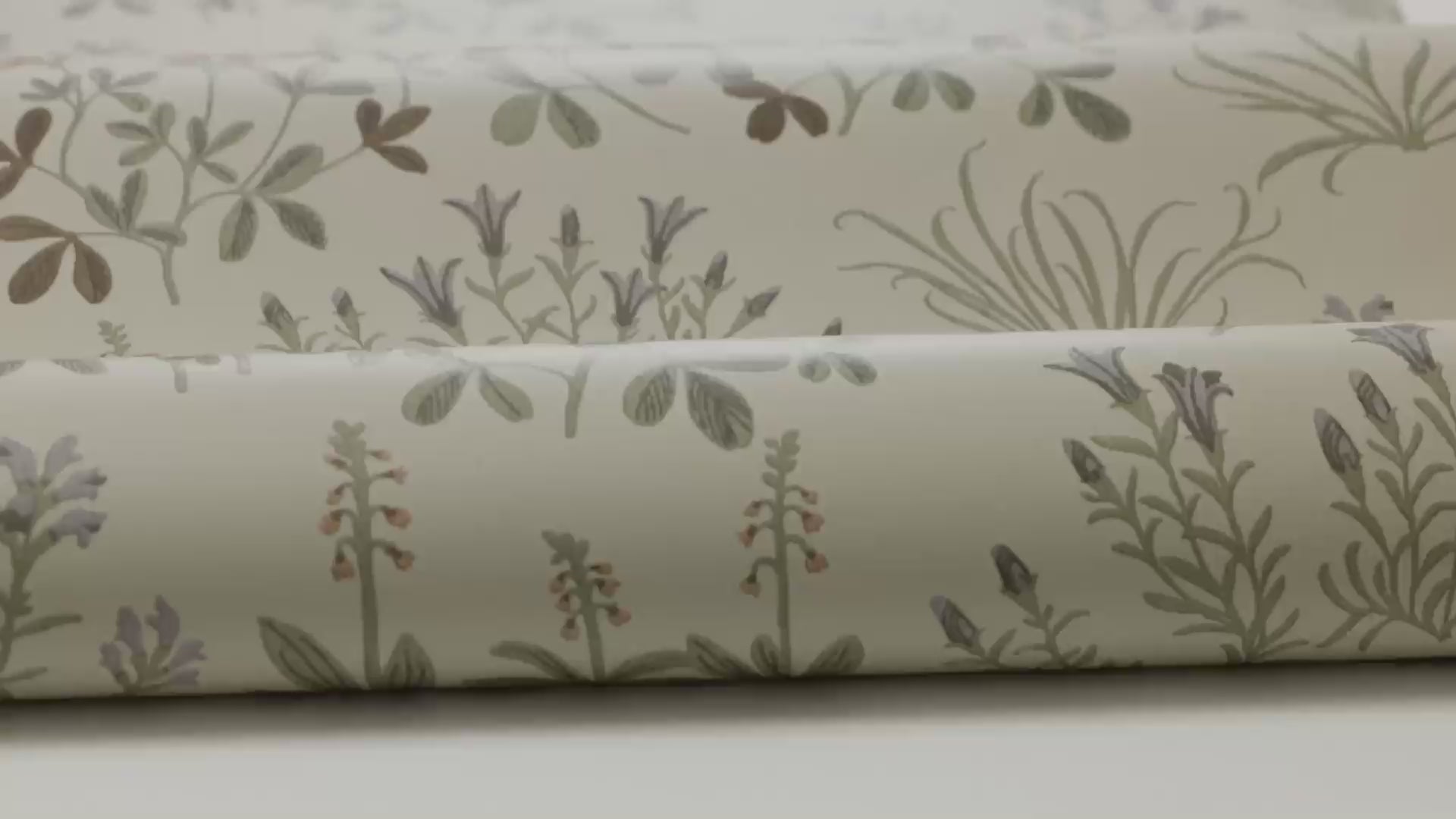 NORAS ANG Beige Floral Plant Motif Wallpaper with Brown