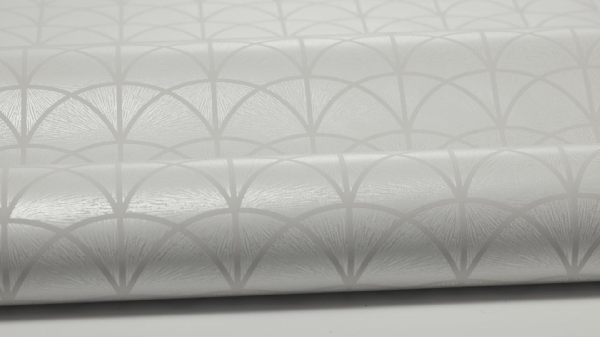 Tapete aus Papier mit geometrischem Muster DECO ARCH gebrochenes Weiß