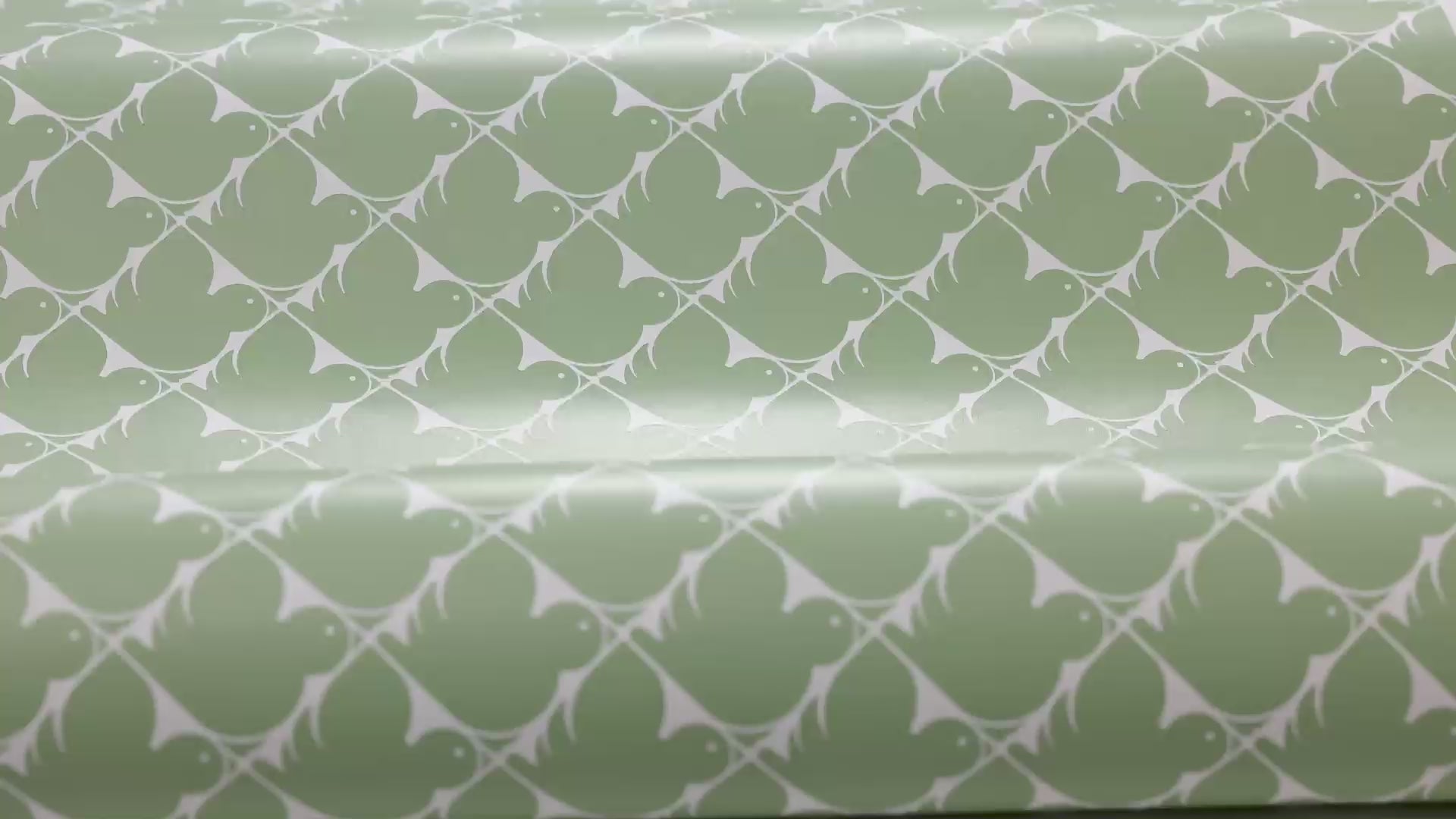 PIPPI Green and White Geometric Pattern Wallpaper