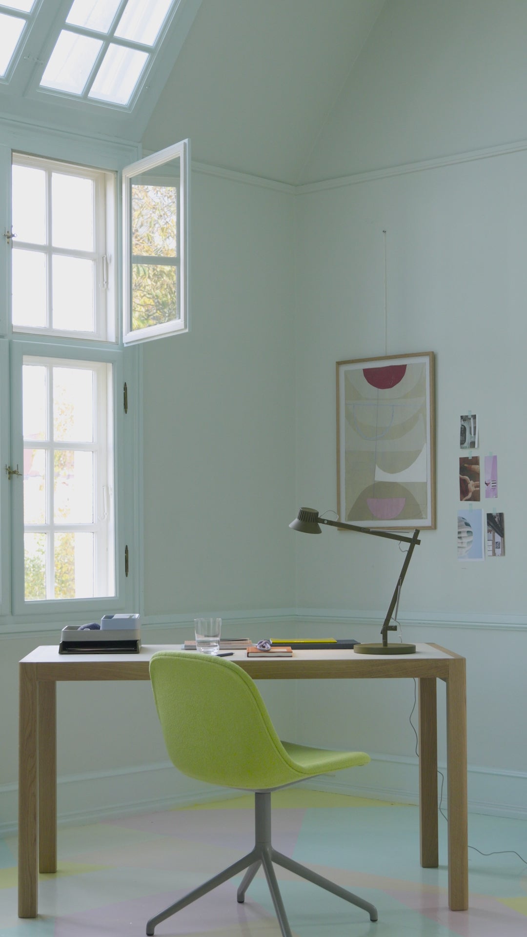 Adjustable desk lamp DEDICATE brown-green