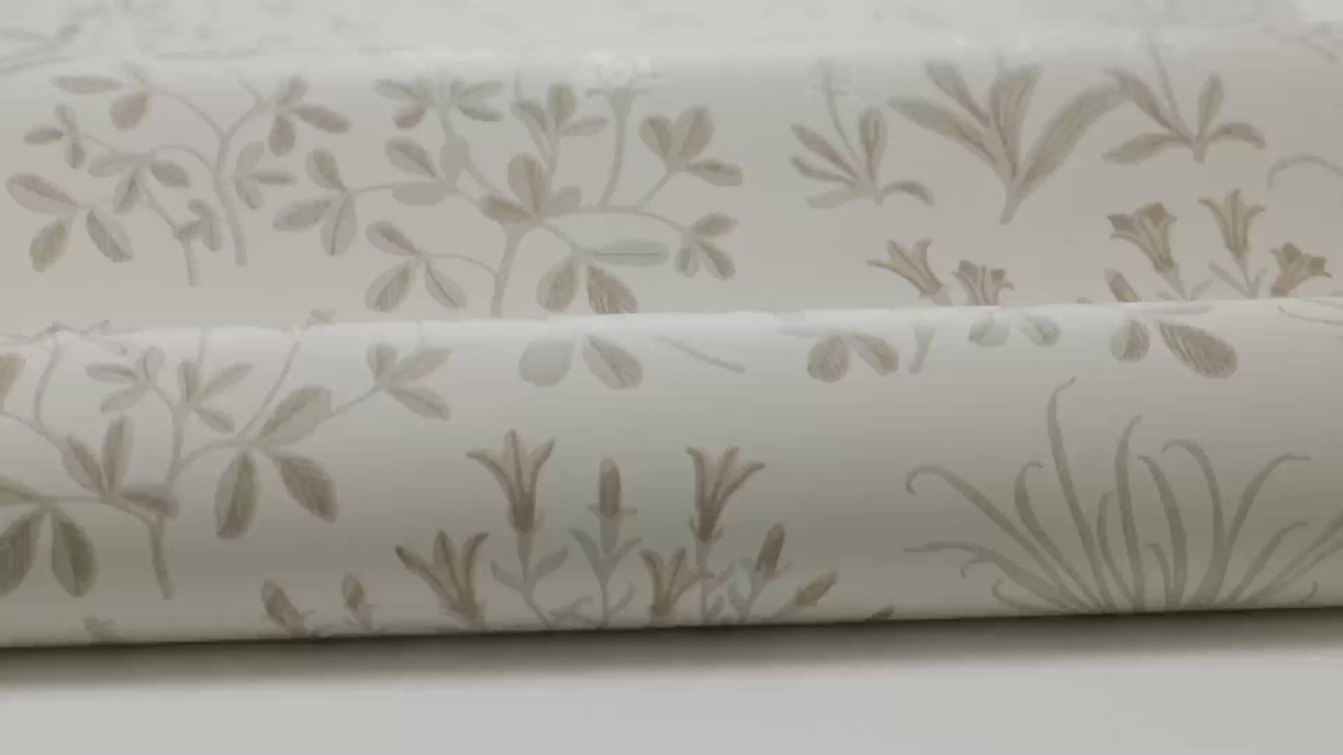 NORAS ANG sand floral plant motif wallpaper with brown