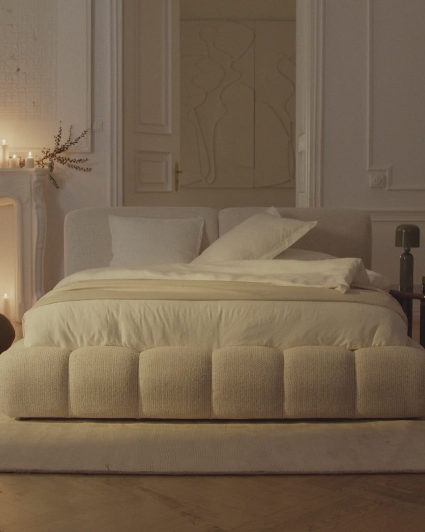 SOLANGE Bed Light Beige Mélange