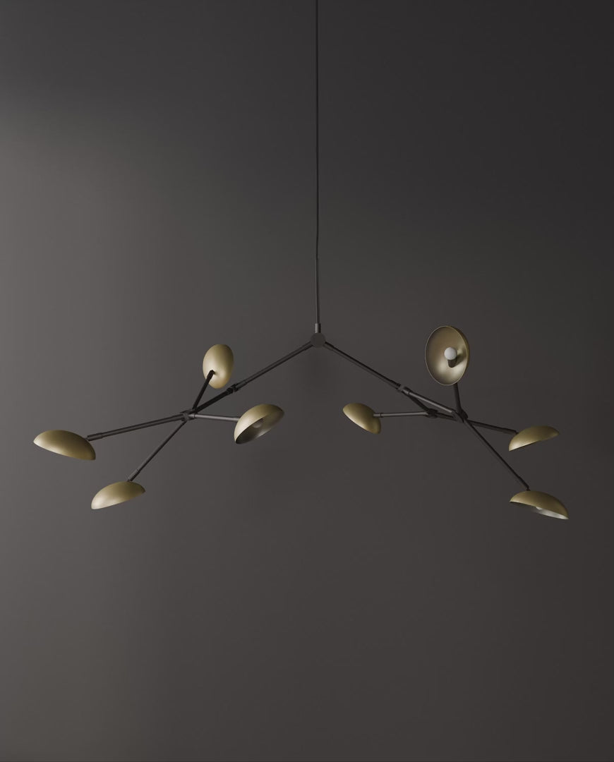Drop chandelier brass