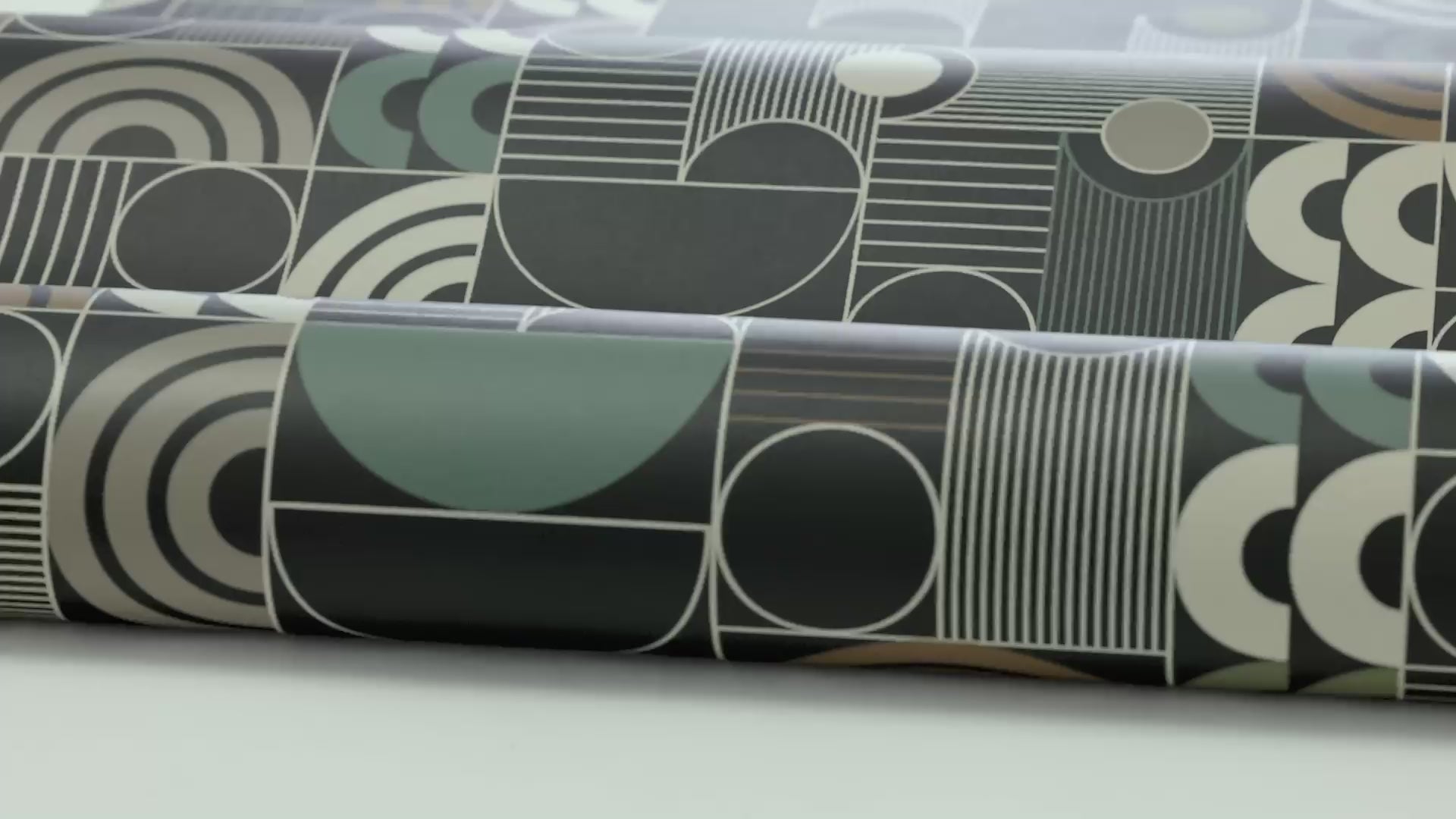 Non-woven paper wallpaper with geometric pattern COSMOPOLITAN black