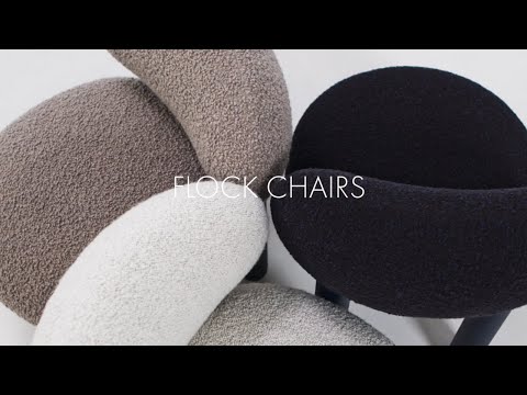 FLOCK CS2 upholstered chair with wooden base