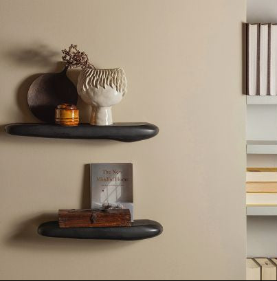 Rock black wall shelf [Julia] [Amelia spr]