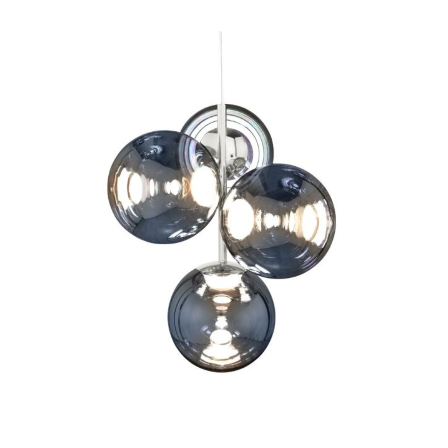 Silver globe chandelier