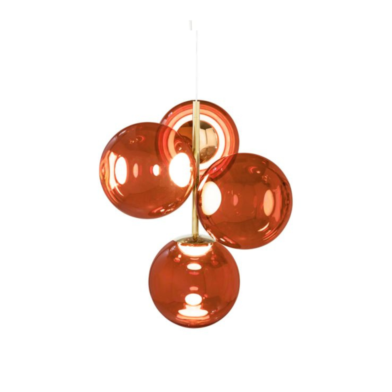 Globe copper chandelier