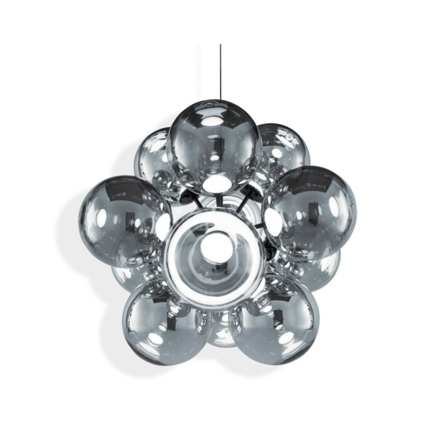 Globe silver burst chandelier