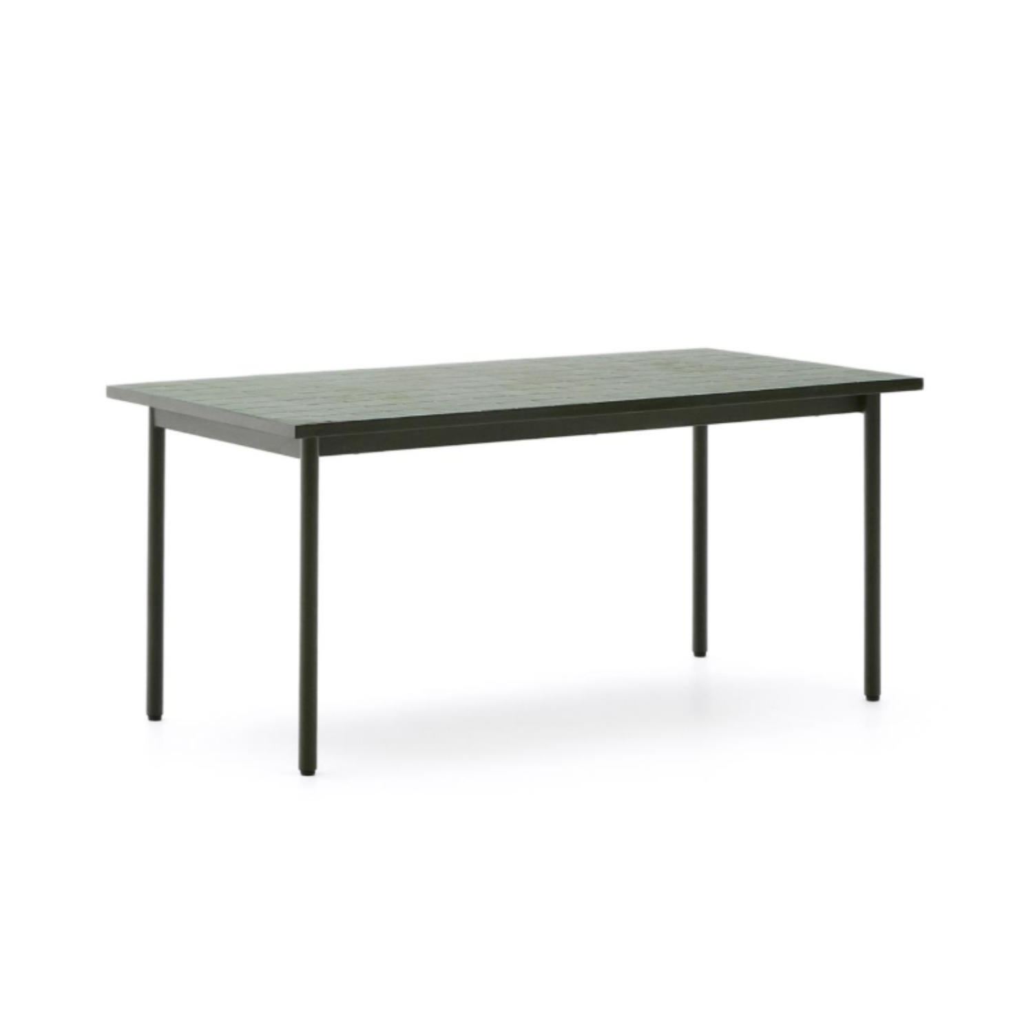 Maurina Zielony outer table with a green steel base