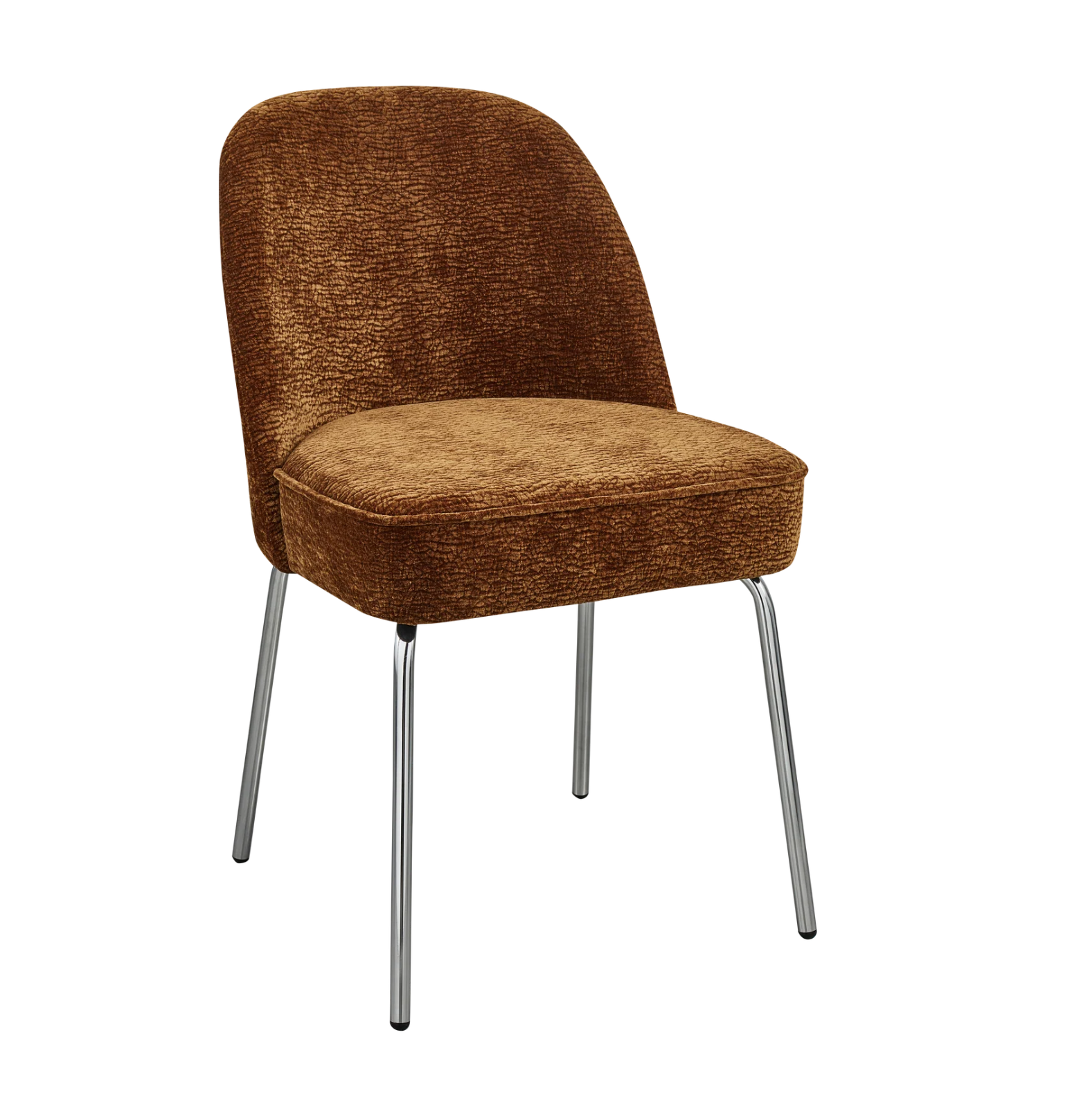 Vogue 3D brown chair szenil with a chrome base