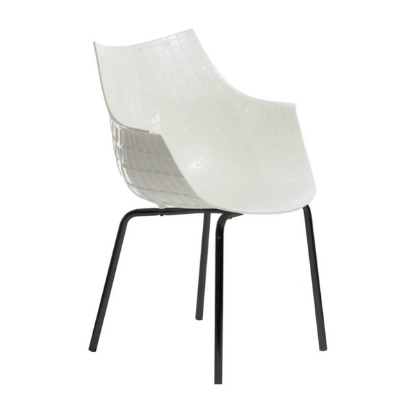 White Meridiana chair with a black base [Julia] [Amelia SPR]