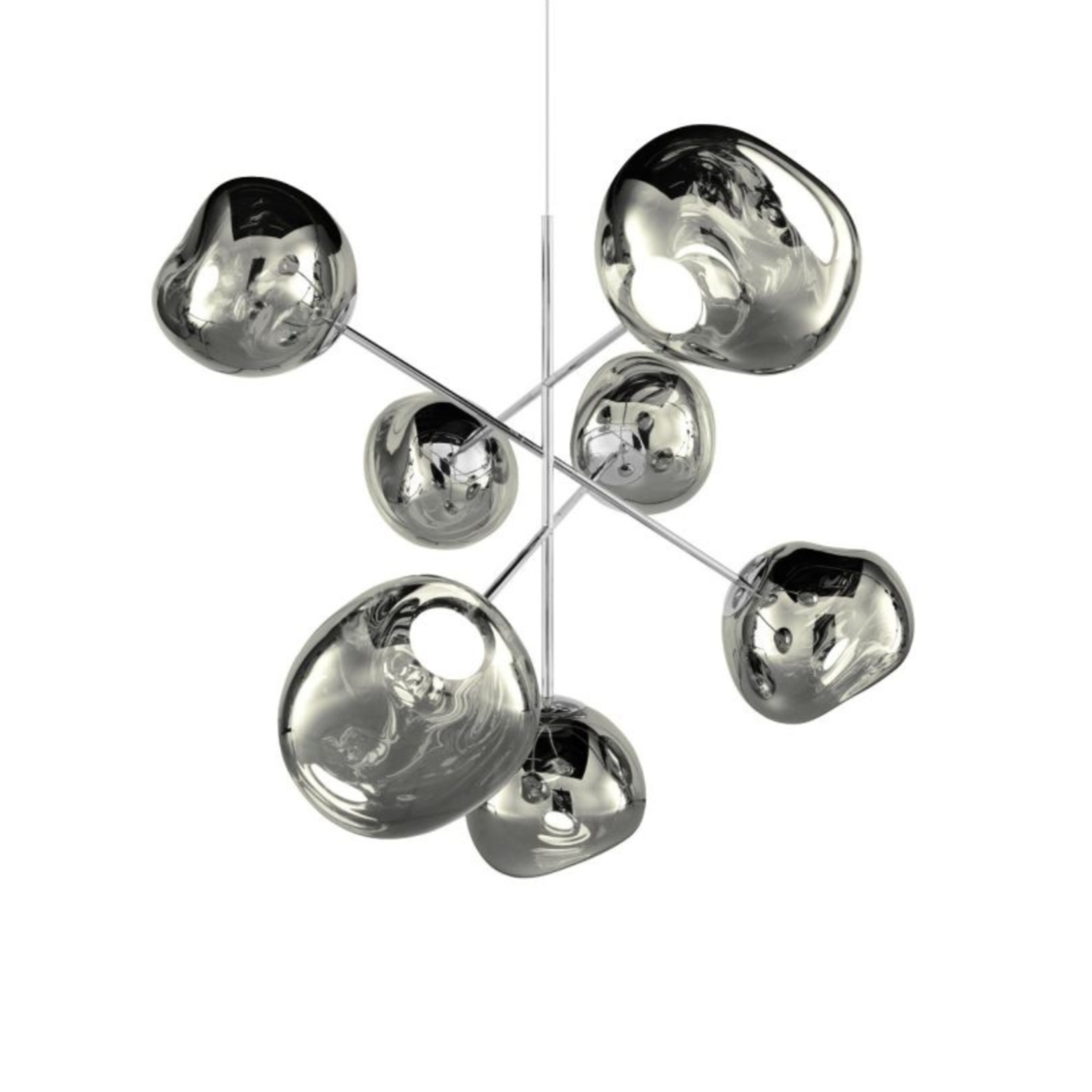 Silver melt chandelier