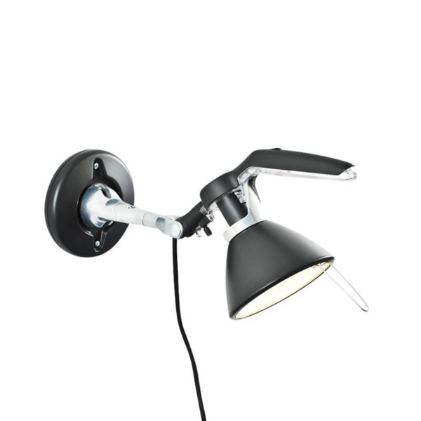 Fortebraccio black wall lamp