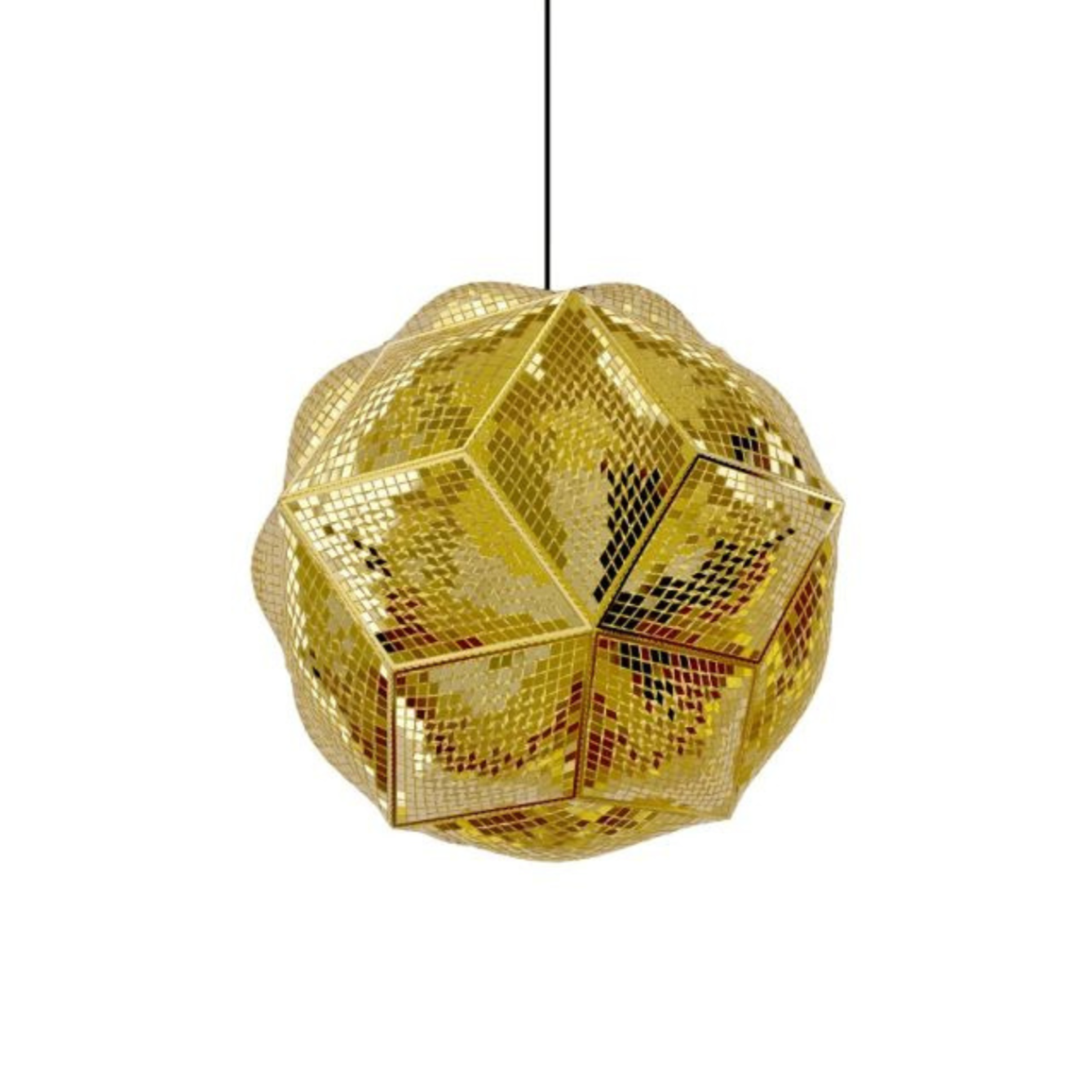 Hanging lamp Puff golden