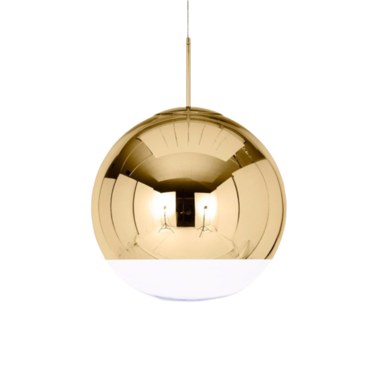 Mirror Ball Hanging Lamp Golden