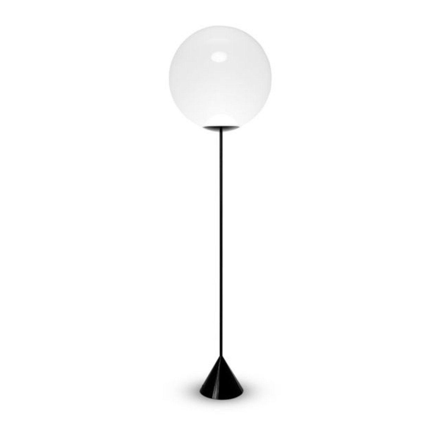 Globe Cone opal floor lamp