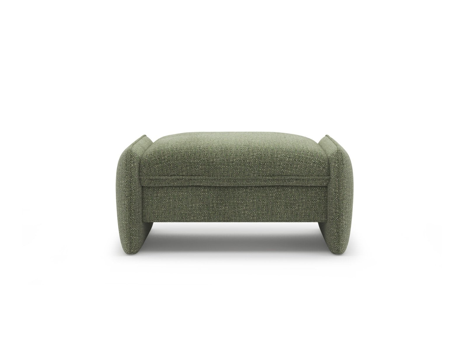 GEORGIA green chenille pouf