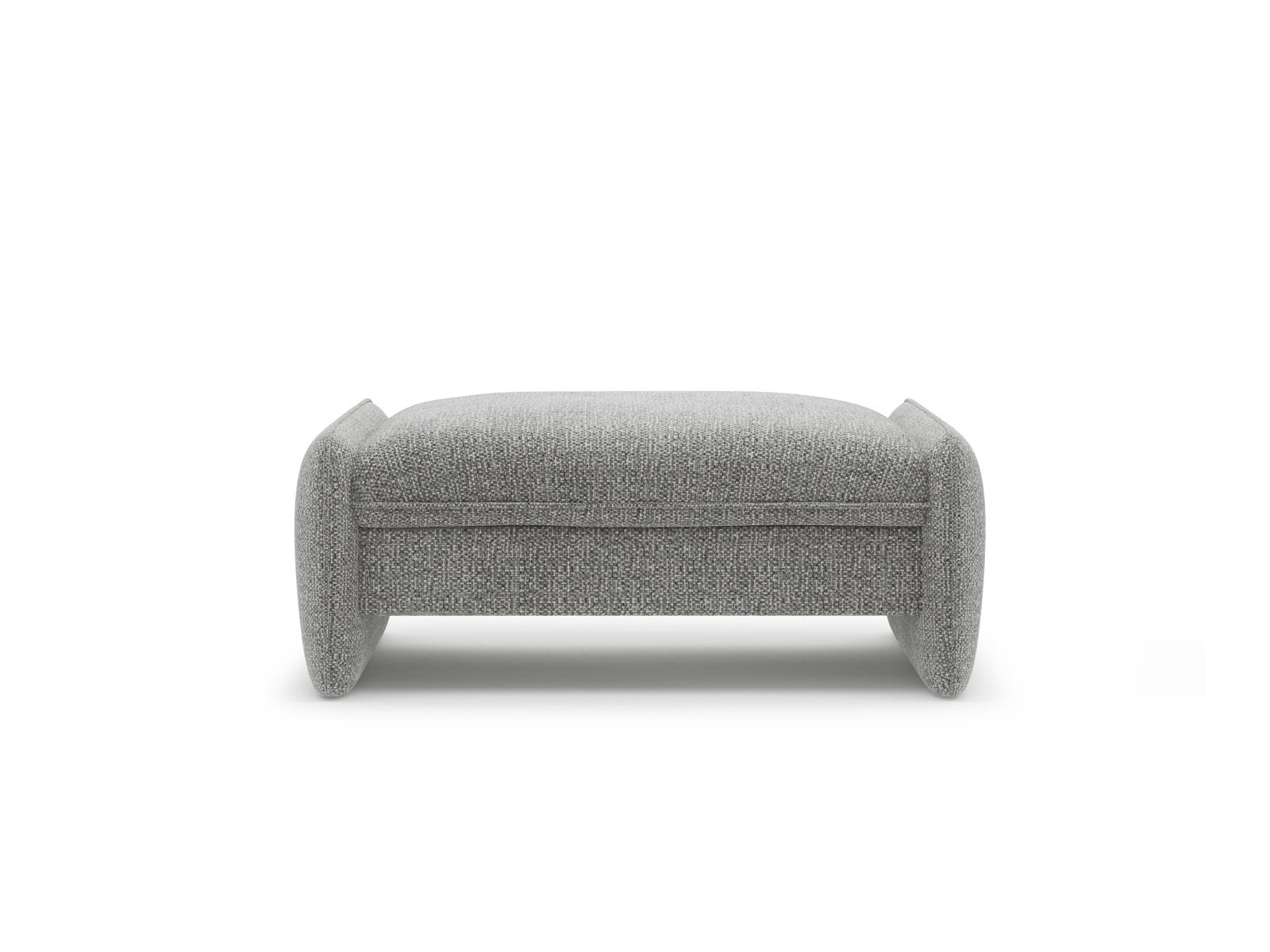 Rectangular Pouf GEORGIA Gray Chenille