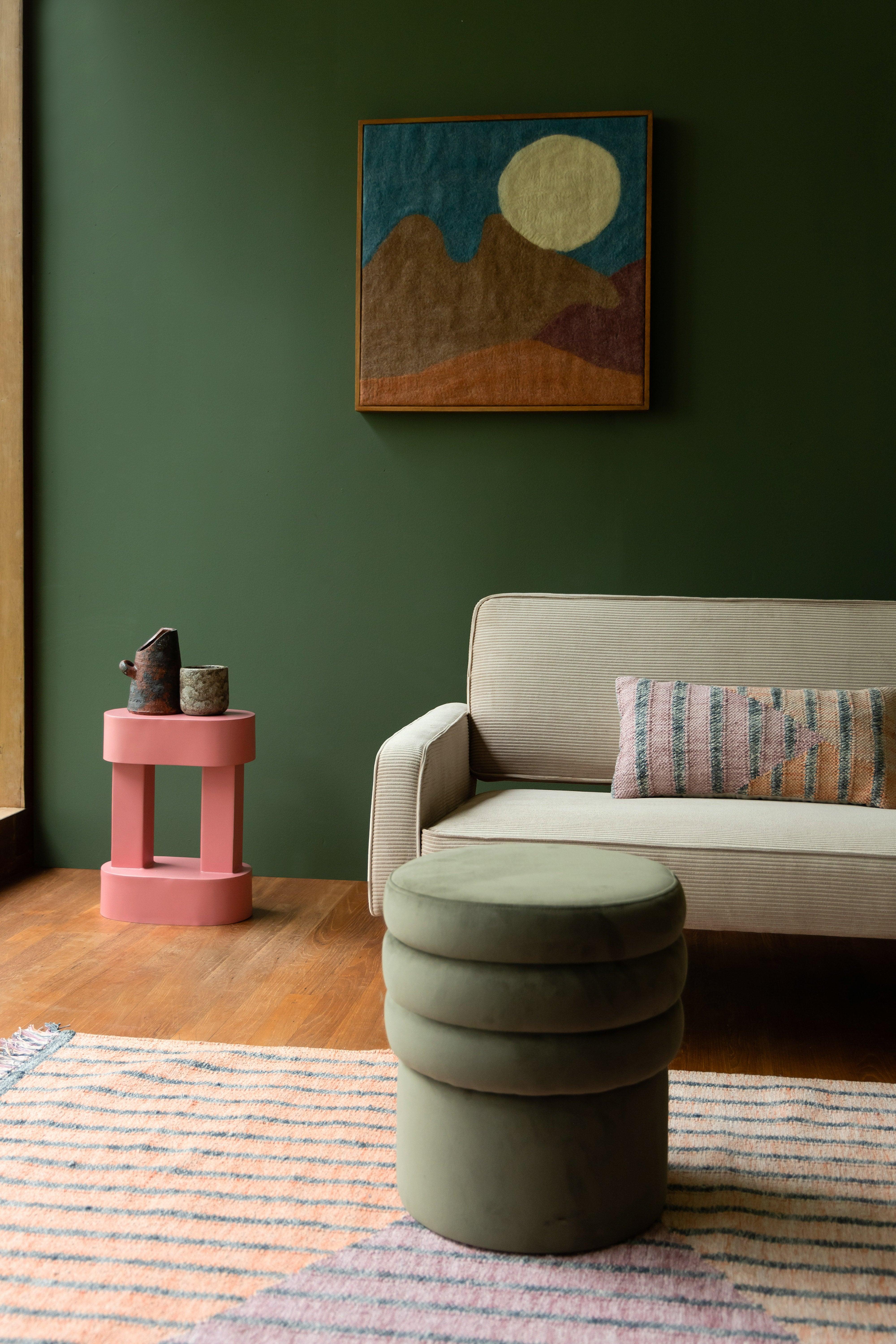 Aditi Pouffe Green Dutchbone    Eye on Design