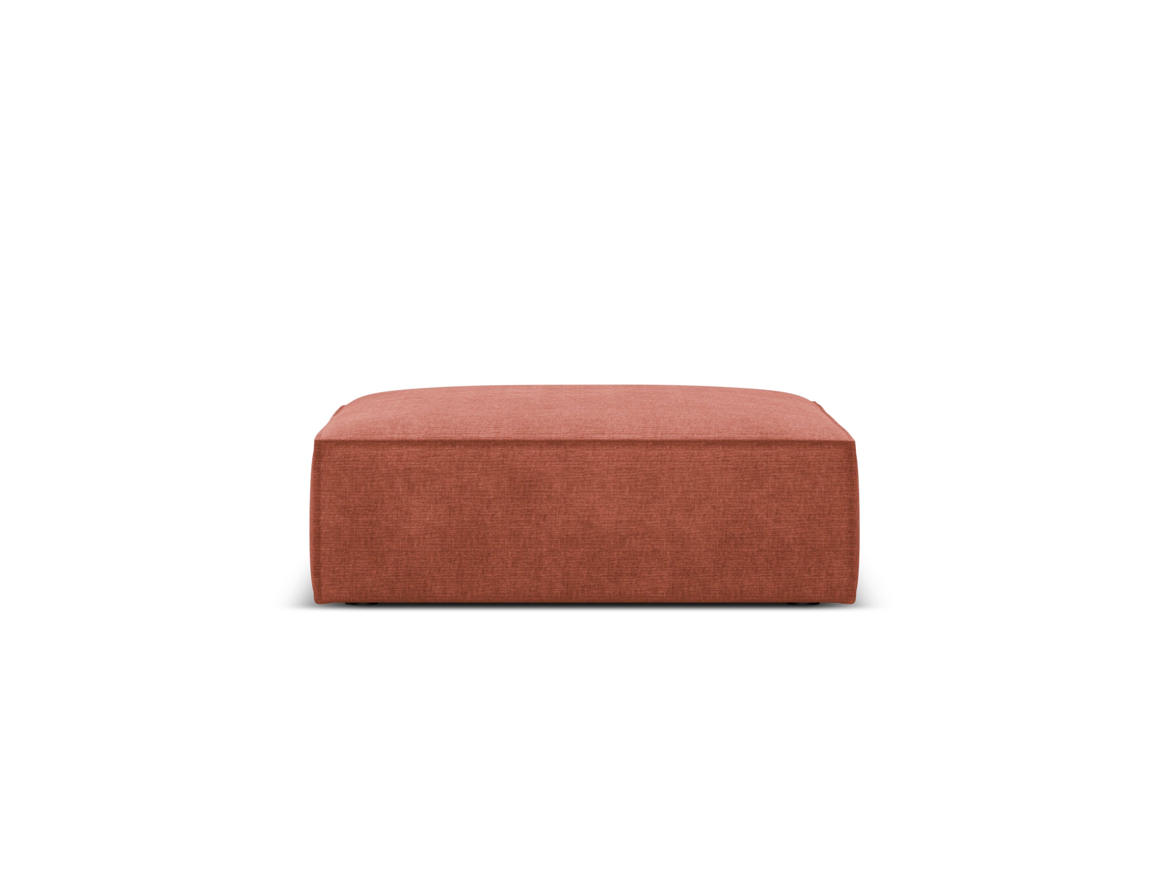 Puf w tkaninie szenilowej VANDA terracotta Mazzini Sofas    Eye on Design