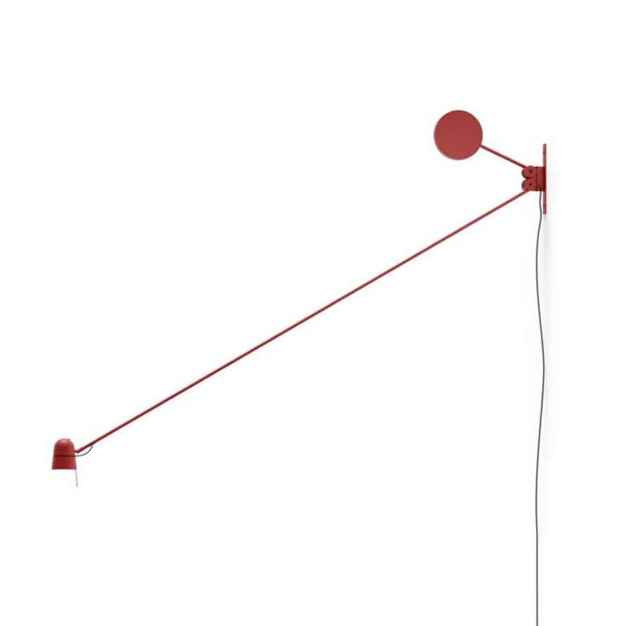 Counterbalance wall lamp red