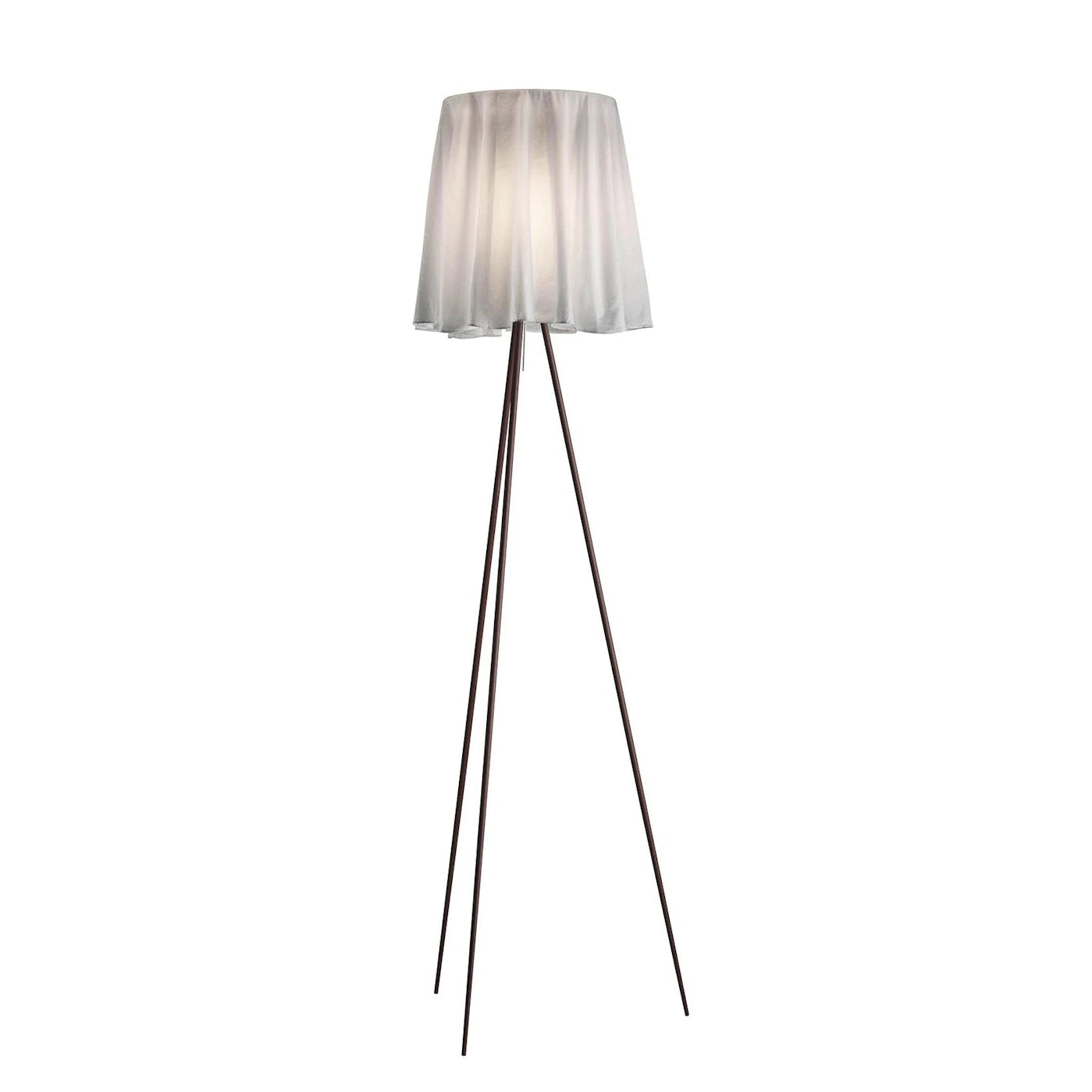 Floor lamp ROSY ANGELIS gray with brown base