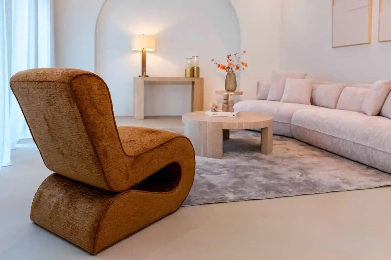 Konsole BILTMORE beiger Travertin