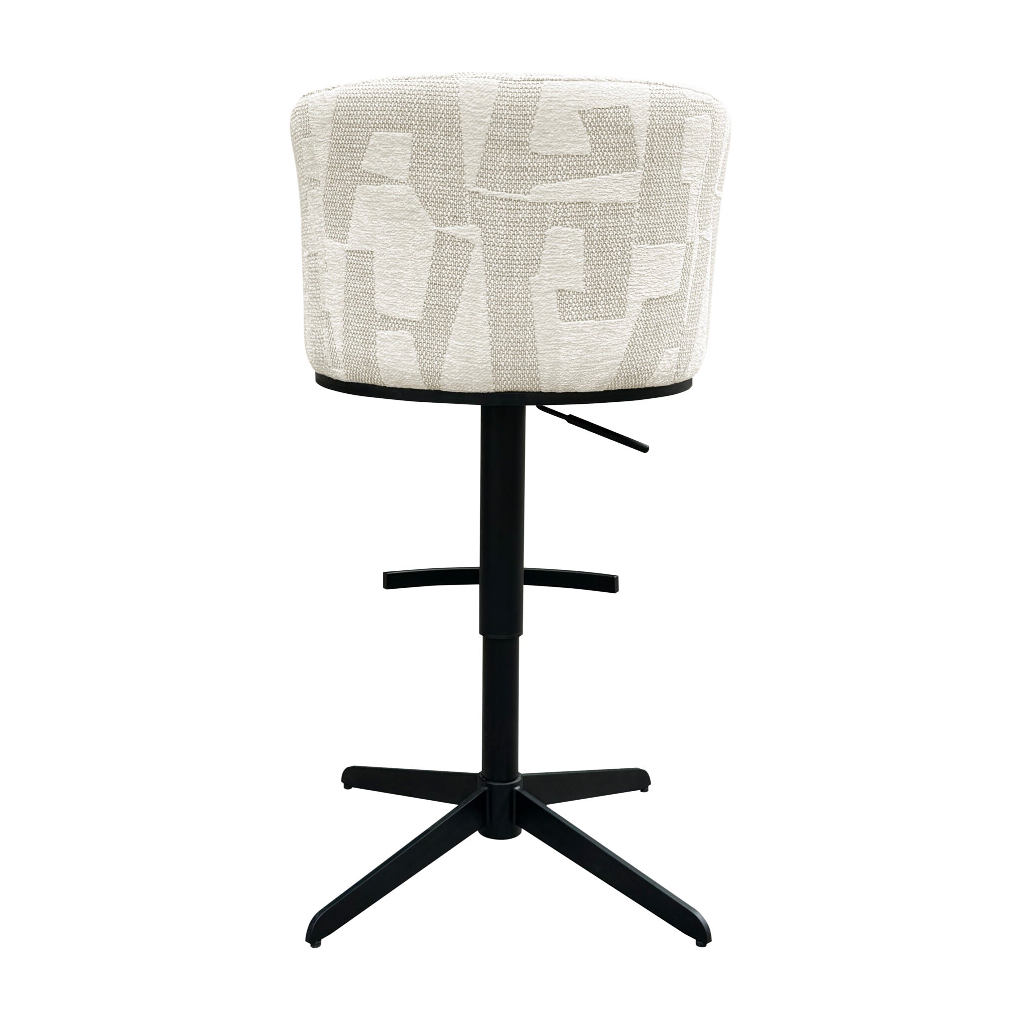 Cheyenne beige bar chair with a black base