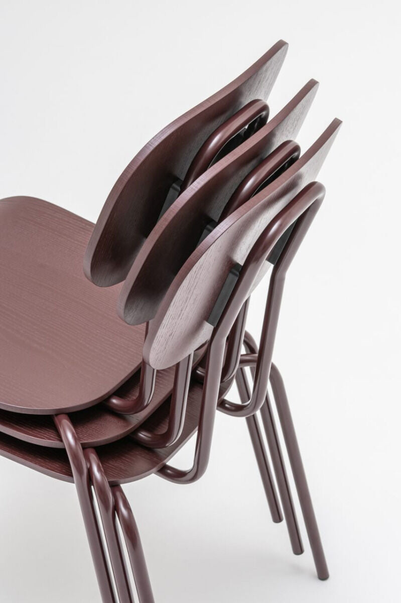 Krzesło NEW SCHOOL podstawa czworonożna perłowy biały [Milena] MDD    Eye on Design