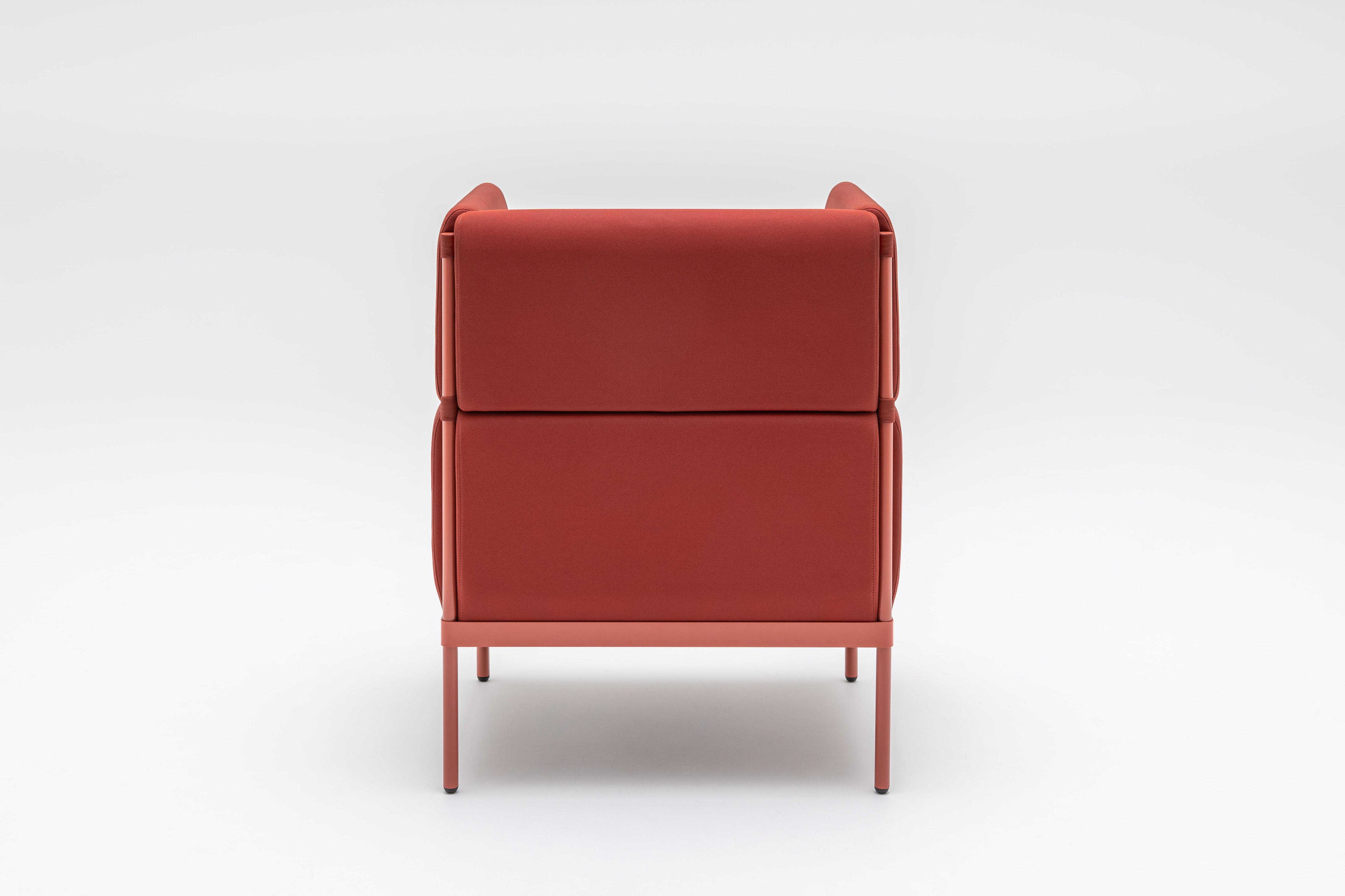 High armchair upholstered stilt