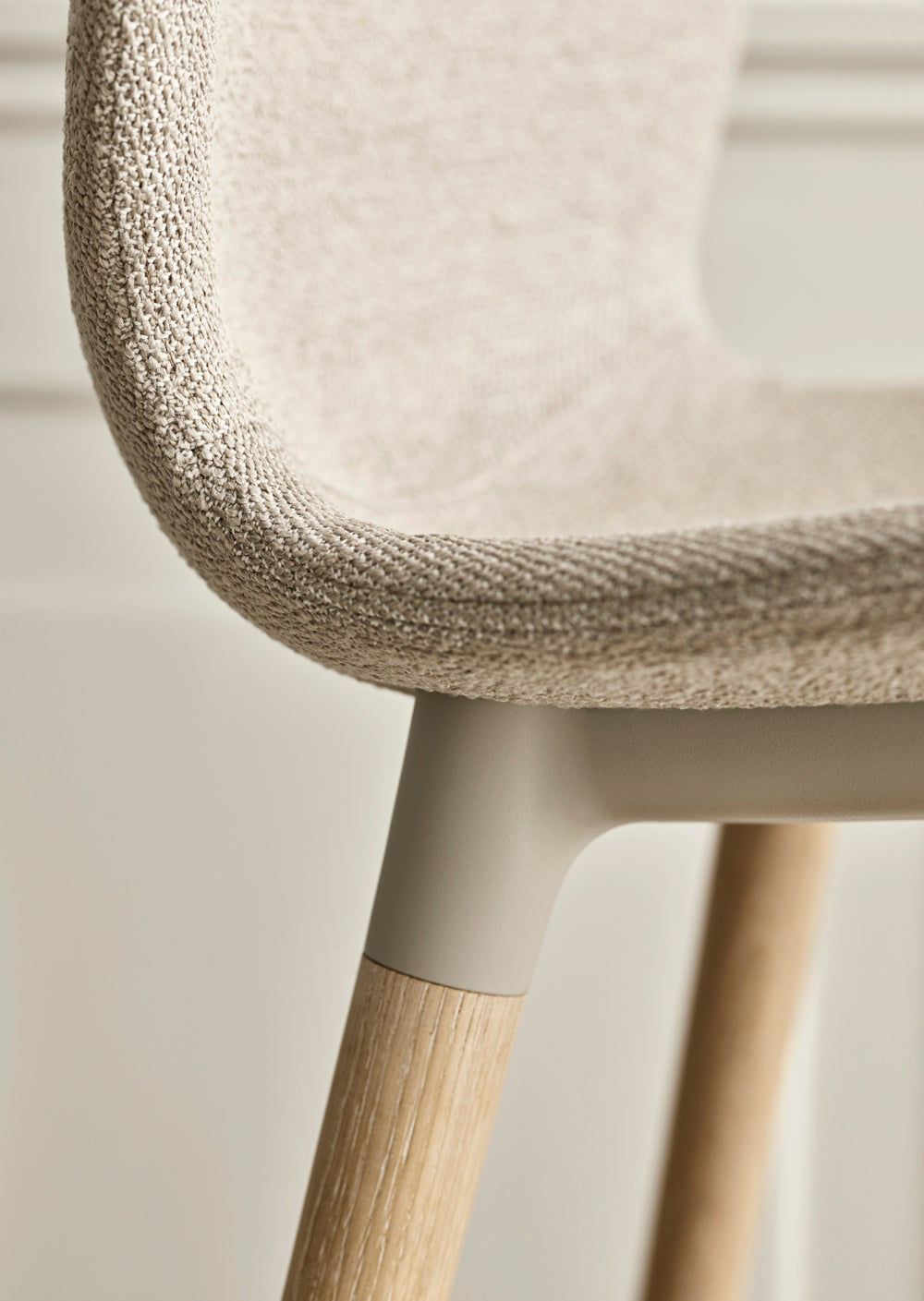 SEED chair upholstered with a whitened base