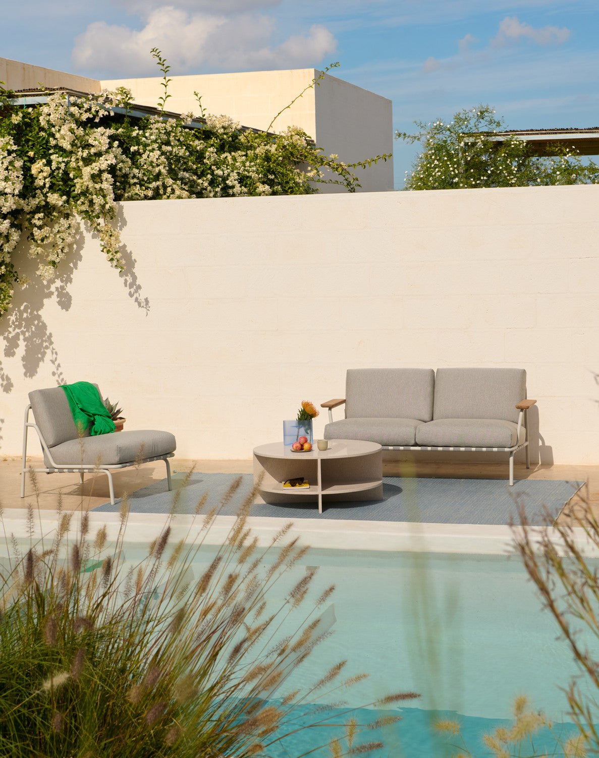 Outdoor rug PLY blue