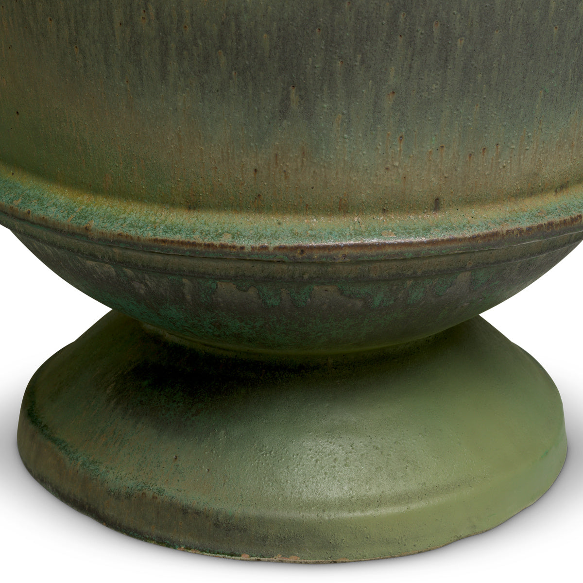 Outdoor Planter SHELDON green ceramic