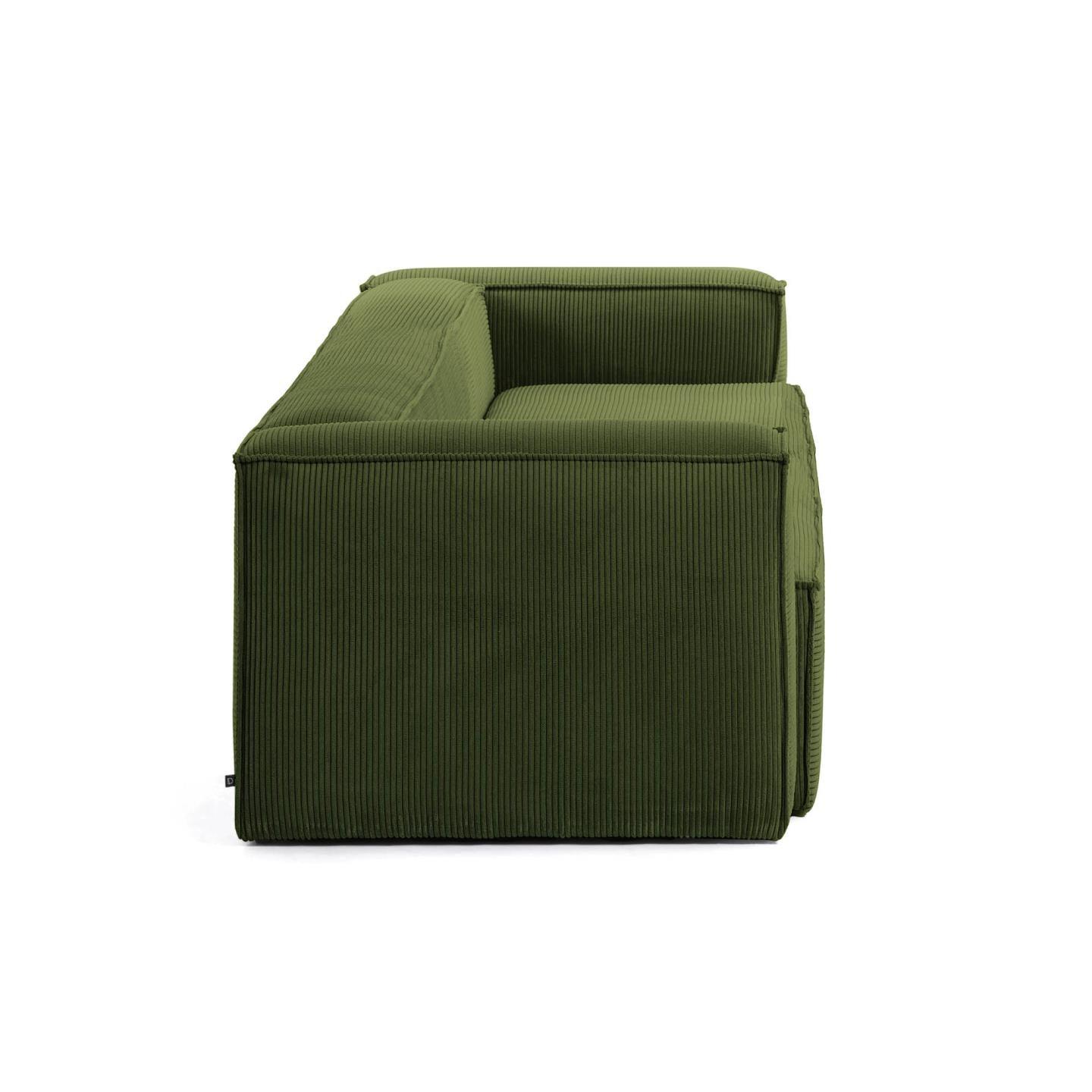 Sofa 3-osobowa BLOK zielony sztruks La Forma    Eye on Design