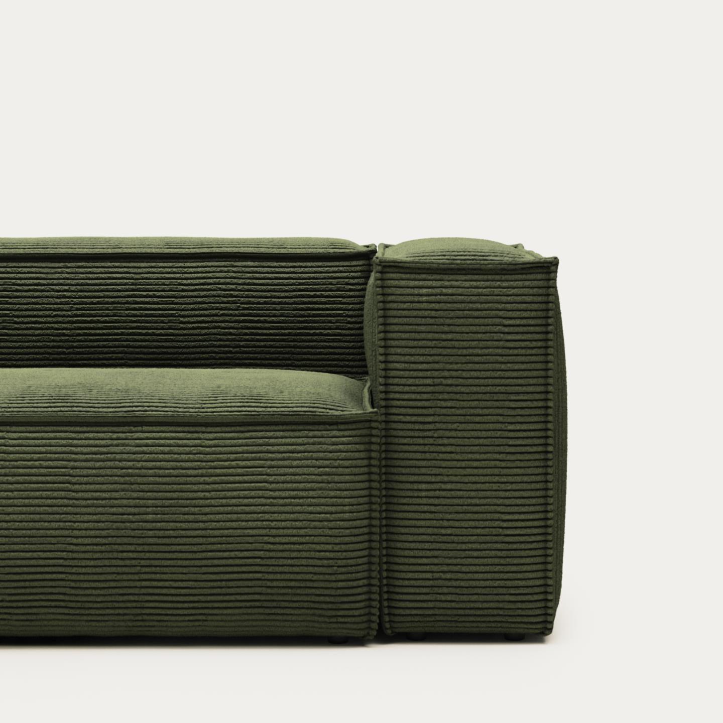 Sofa 3-osobowa BLOK zielony sztruks La Forma    Eye on Design