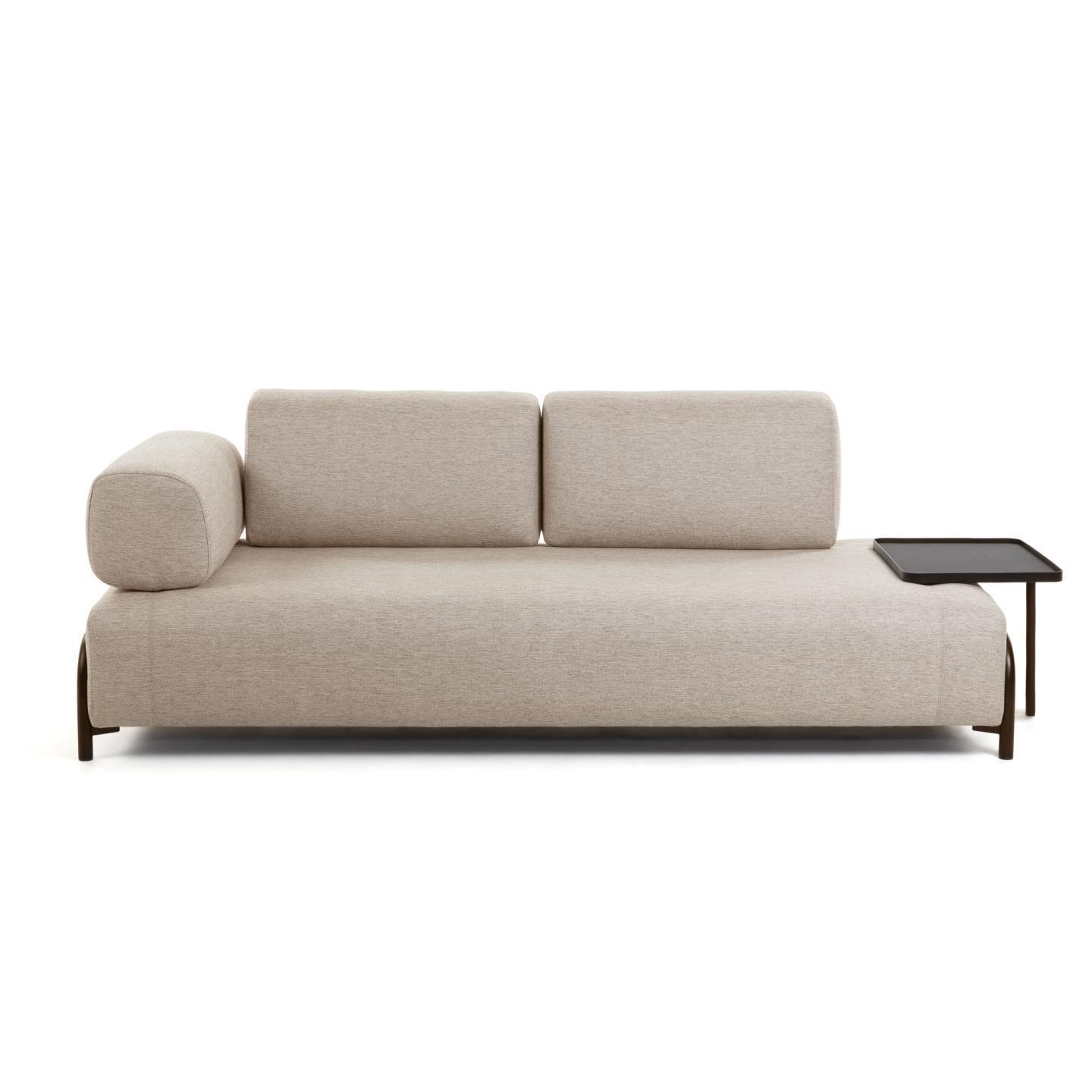 Sofa 3-osobowa COMPO beżowy La Forma Jeden + duża taca   Eye on Design