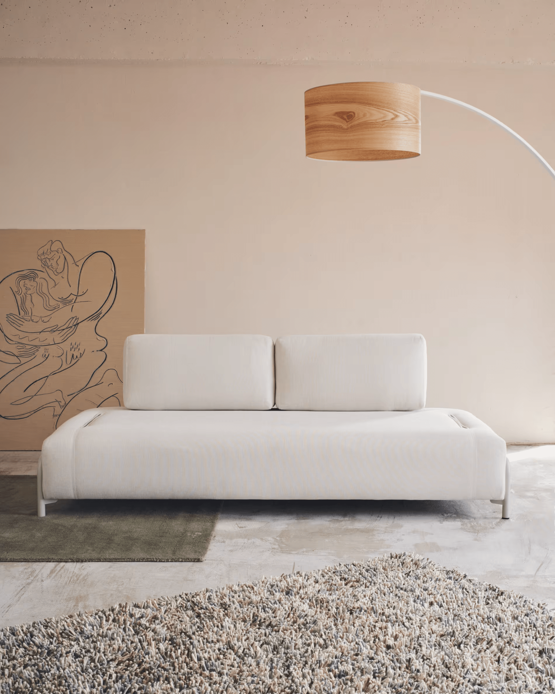 Sofa 3-osobowa COMPO beżowy szenil La Forma    Eye on Design