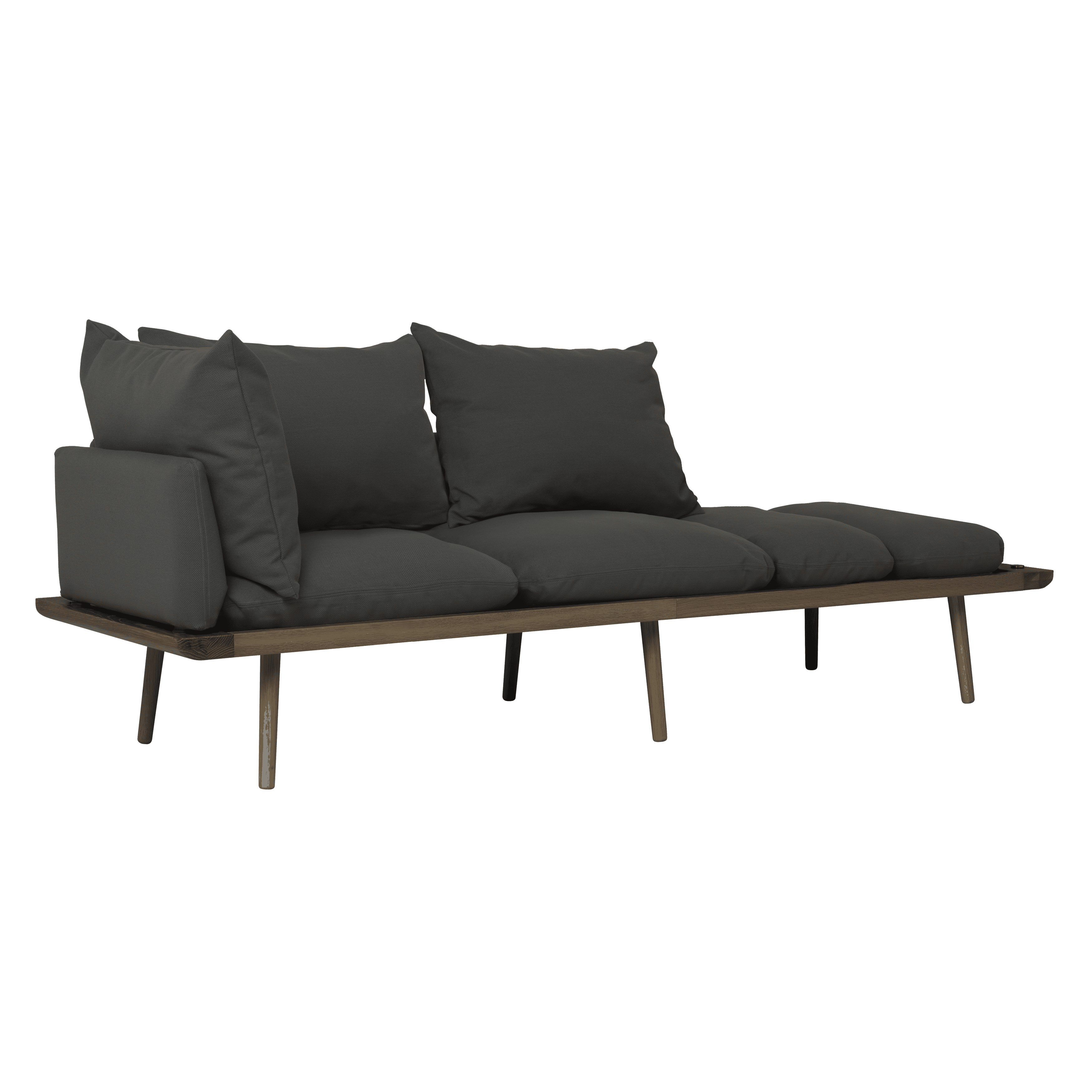 Sofa 3-osobowa LOUNGE AROUND antracytowy z ciemnym dębem UMAGE Nie Nie Nie Eye on Design