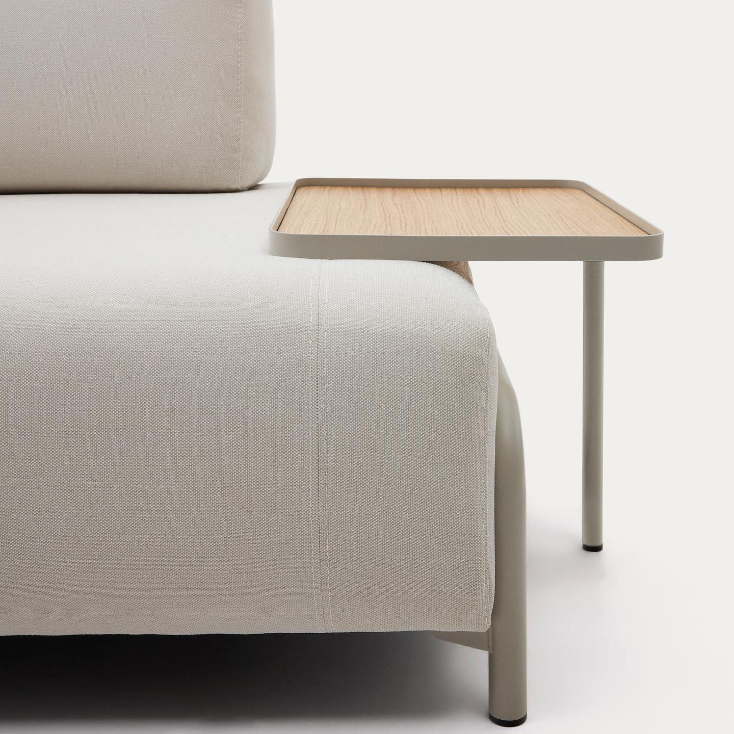 Sofa 3-osobowa z dużą tacą COMPO beżowy szenil La Forma    Eye on Design