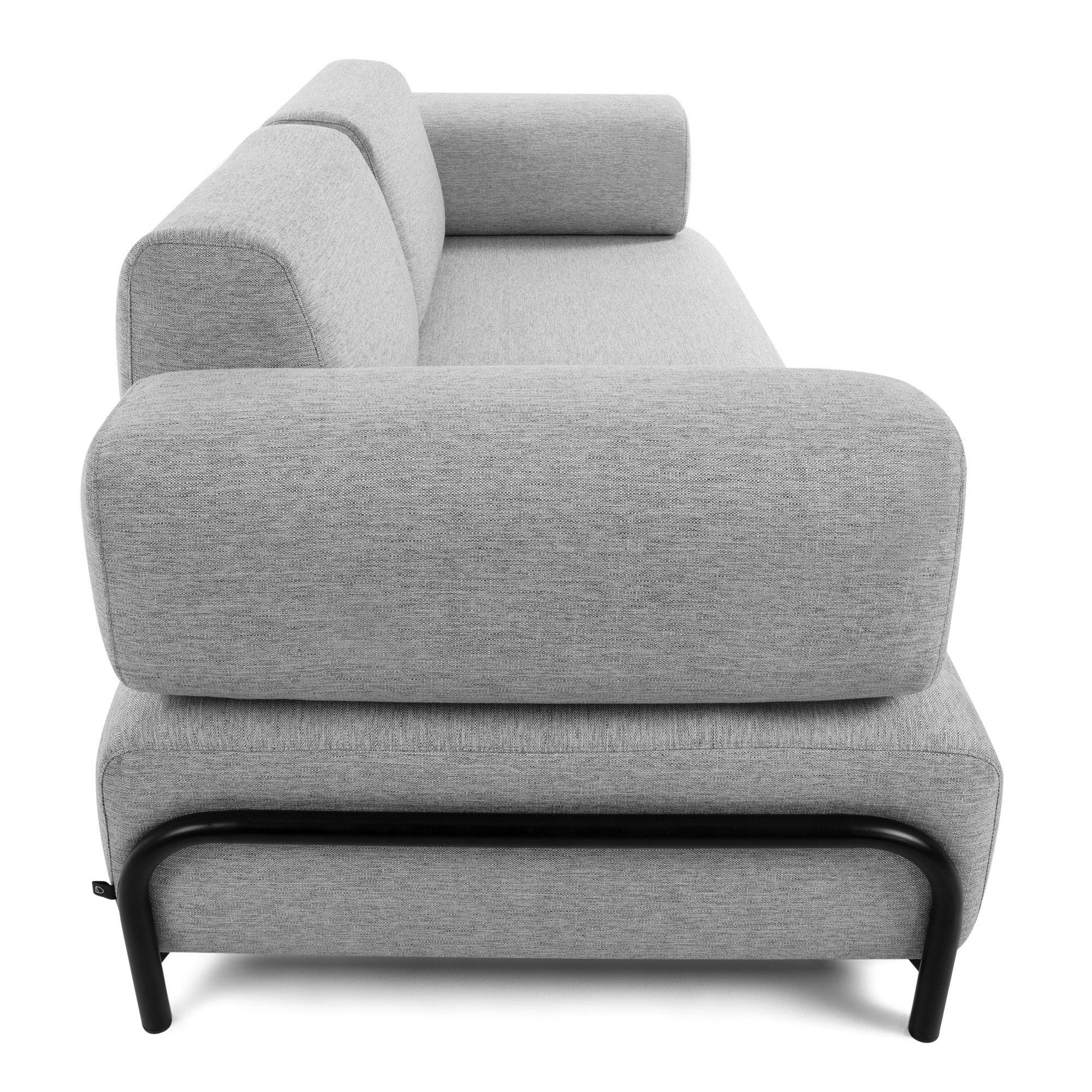 Sofa 3-osobowa z podłokietnikami COMPO jasnoszary La Forma    Eye on Design