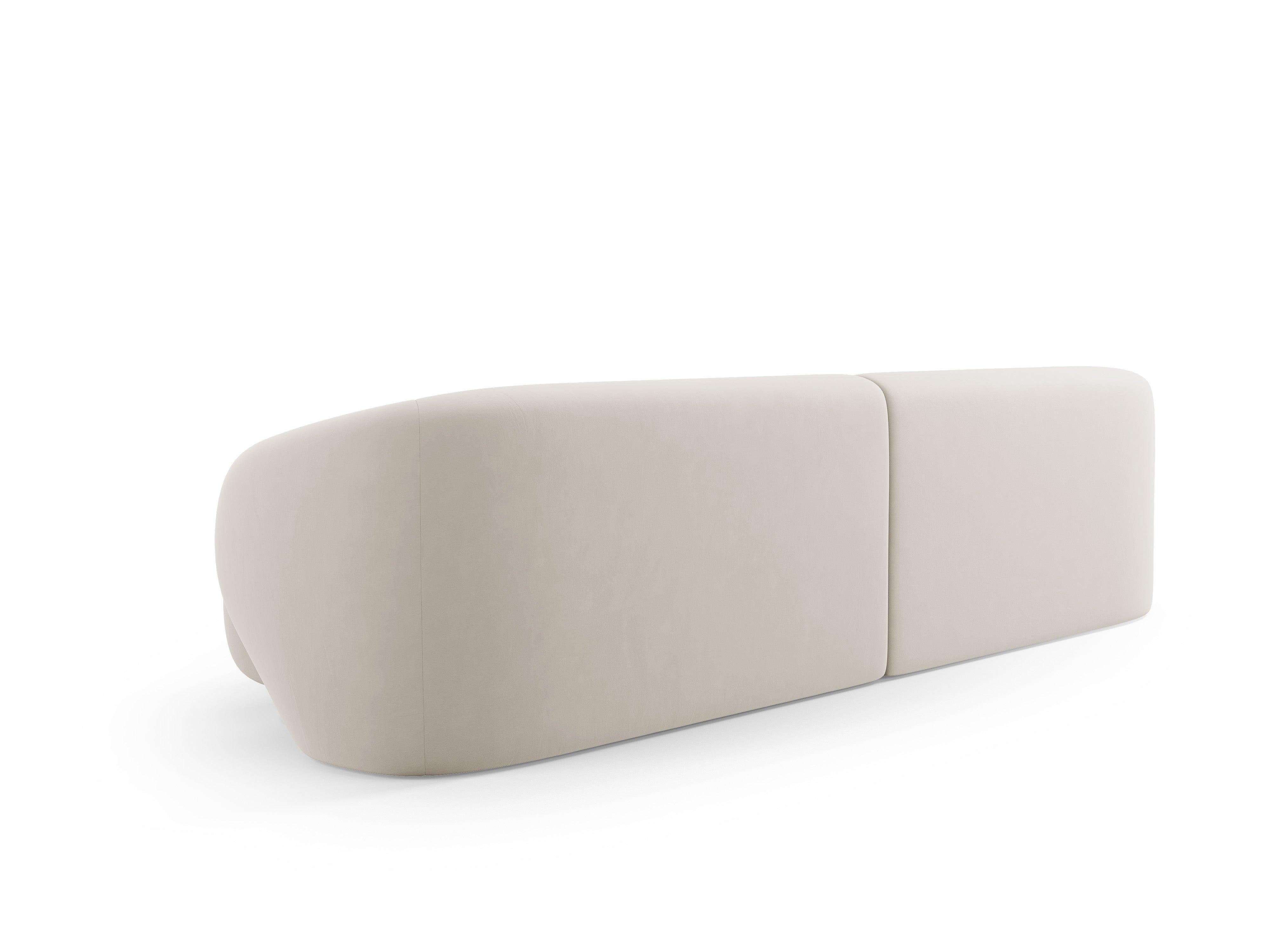 Sofa 4-osobowa aksamitna CAMDEN jasnobeżowy Cosmopolitan Design    Eye on Design