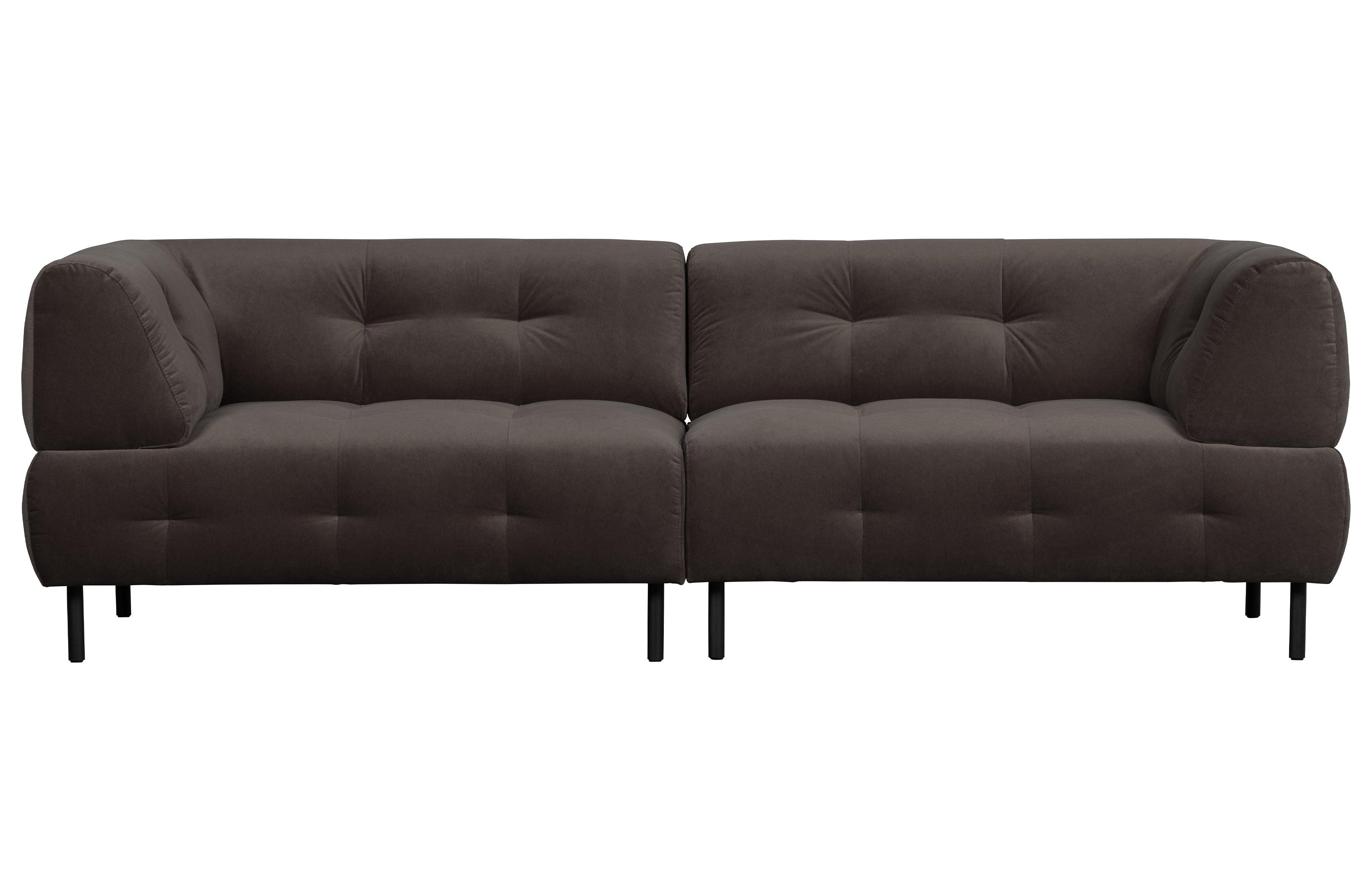 Sofa 4-osobowa aksamitna LLOYD ciemnoszary Woood Exclusive    Eye on Design