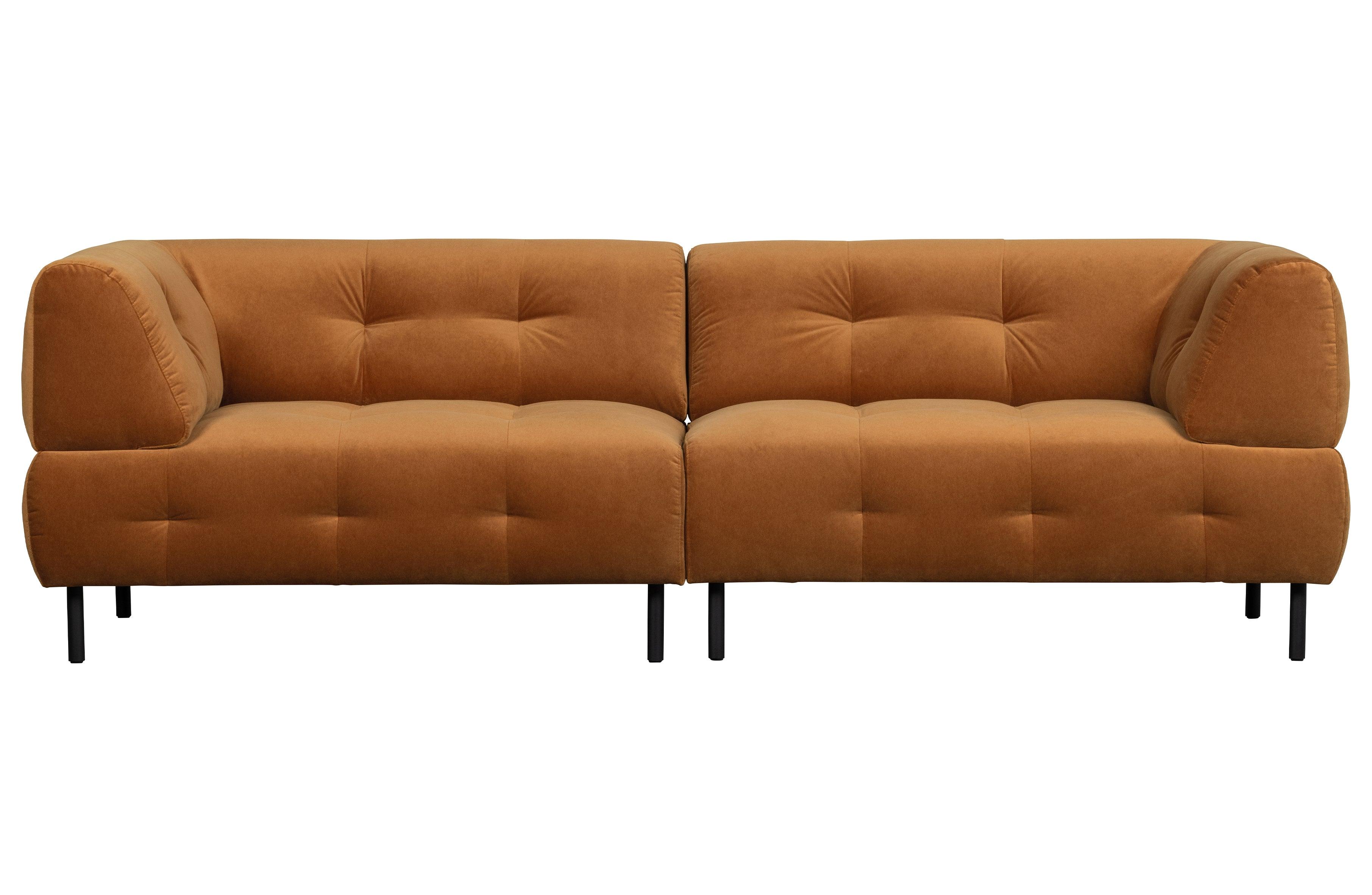 Sofa 4-osobowa aksamitna LLOYD cynamonowy Woood Exclusive    Eye on Design