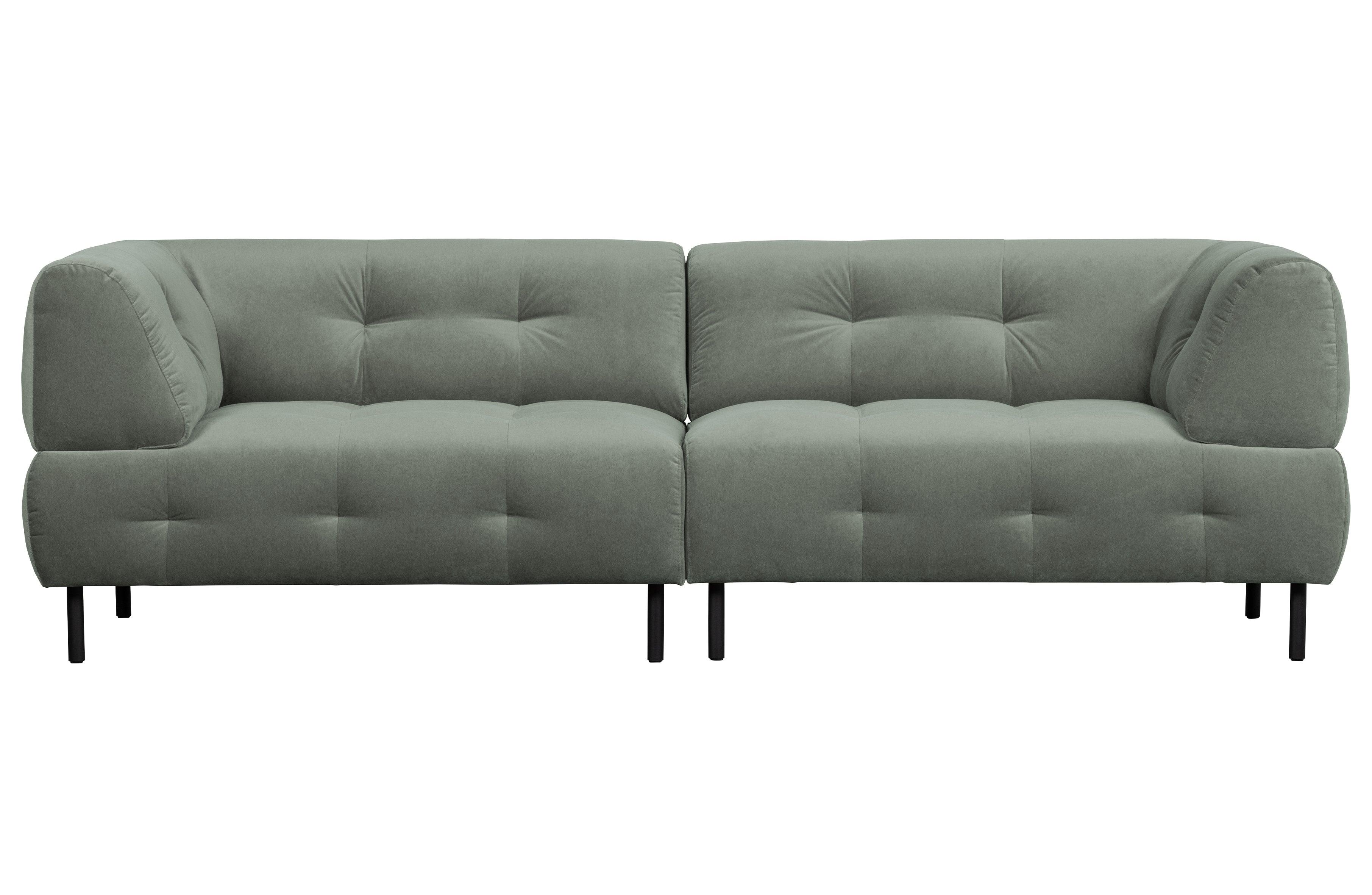 Sofa 4-osobowa aksamitna LLOYD jasnozielony Woood Exclusive    Eye on Design