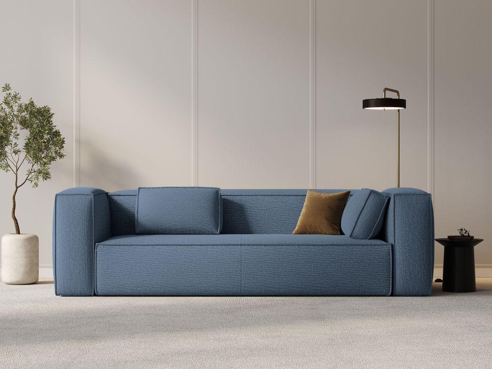 Sofa 4-osobowa MACKAY niebieski boucle Cosmopolitan Design    Eye on Design