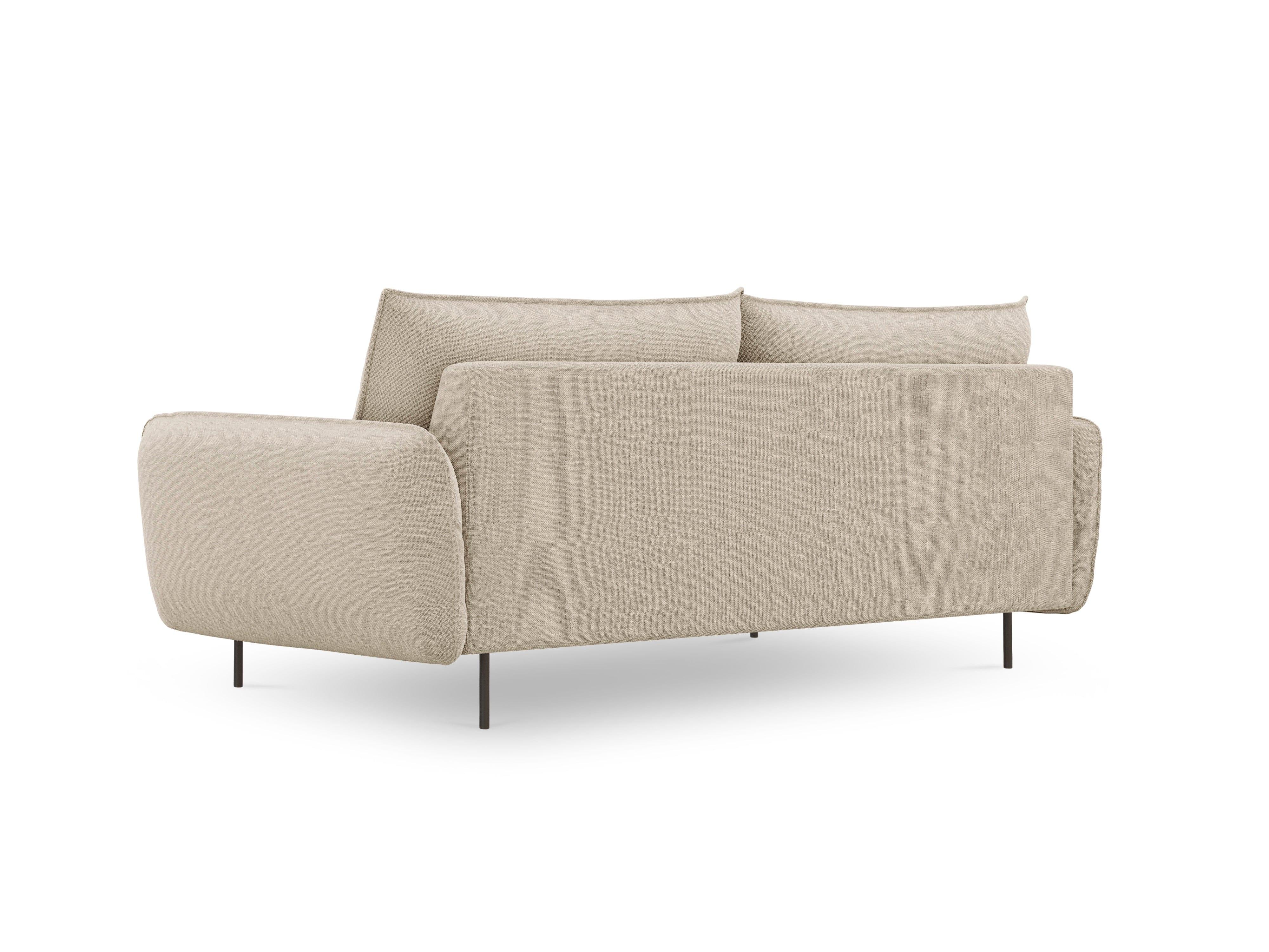 Sofa 4-osobowa VIENNA beżowy z czarną podstawą Cosmopolitan Design    Eye on Design