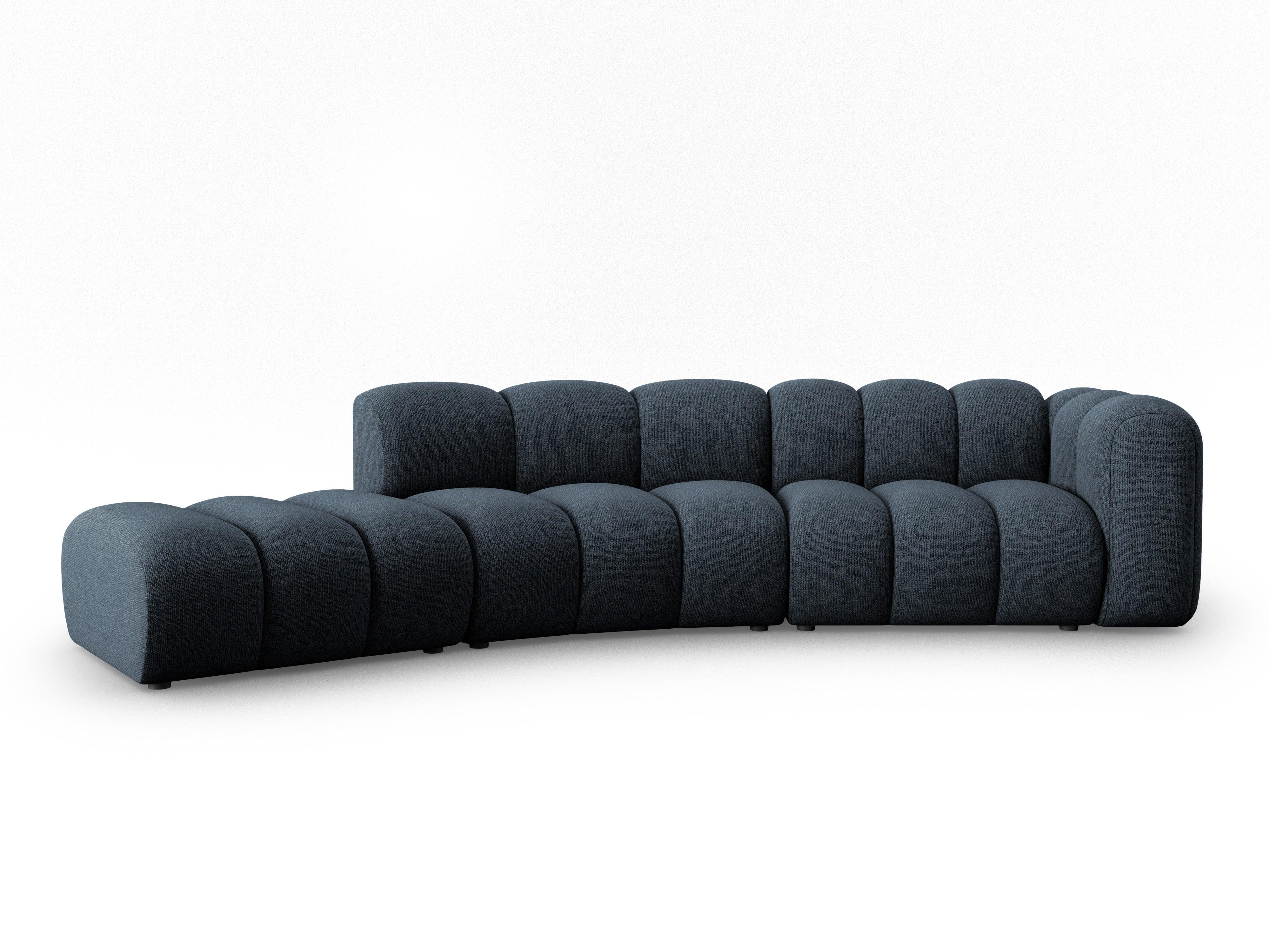 Sofa 5-osobowa lewostronna SKYLER granatowy szenil Interieurs 86    Eye on Design